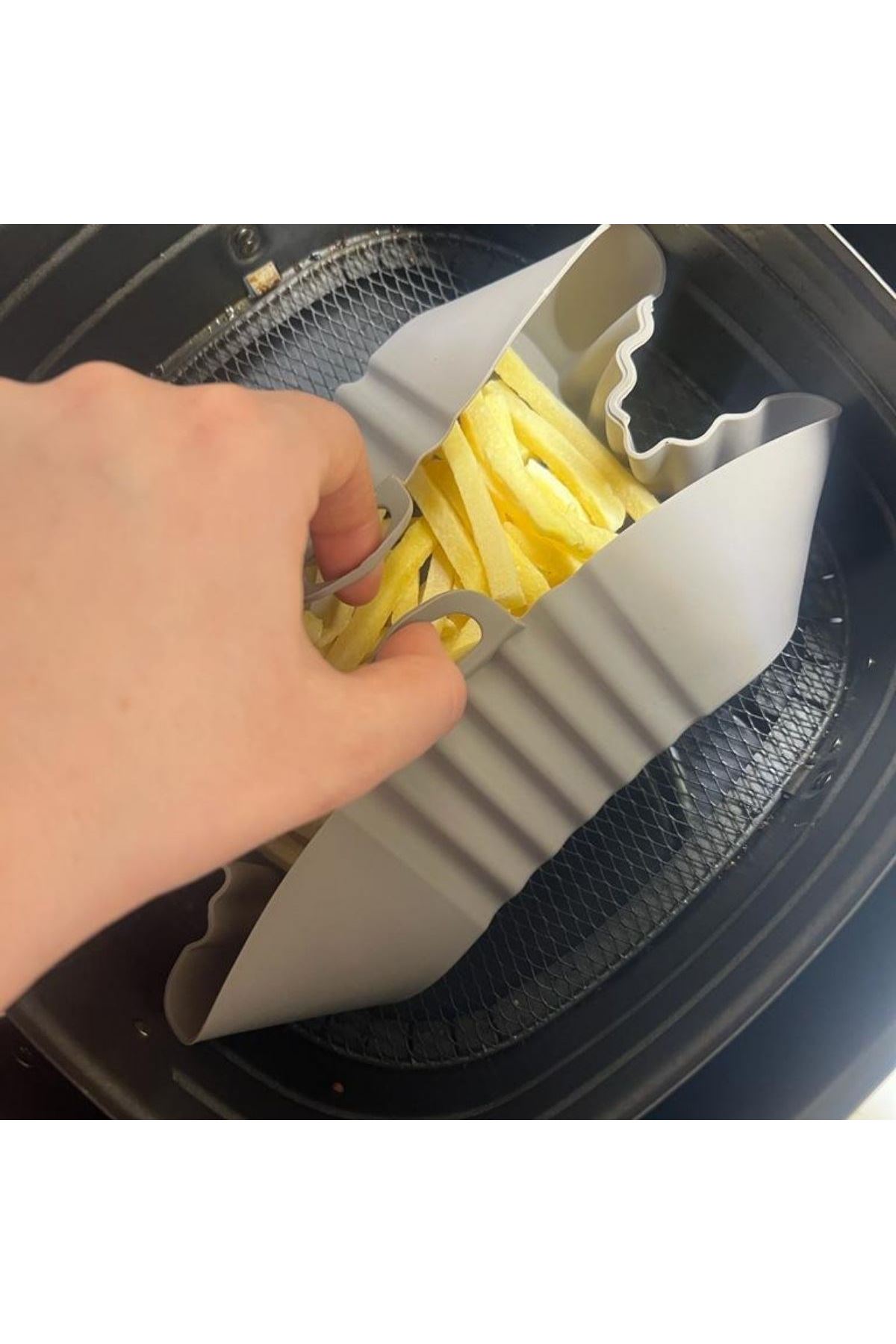 TBL Dekor® Renkli Isıya Dayanıklı Yıkanılabilir Silikon Fırın  Airfryer Kare Model Pişirme Matı 20 cm