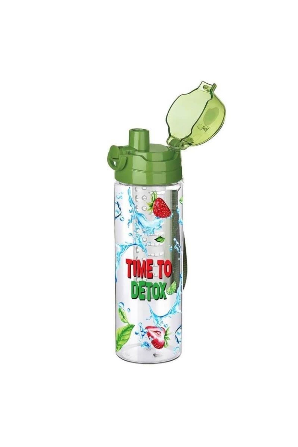 TBL Dekor® Tutma Saplı Kilitli Kendiliğinden Süzgeçli Kolay Taşınabilir Detoks Sporcu Diyet Matarası