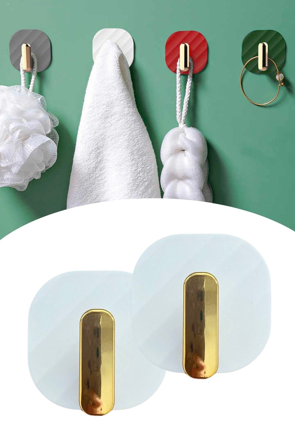 TBL Dekor® 2li Yapışkanlı Retro Askılık Dolap Kapak Kulpu Beyaz