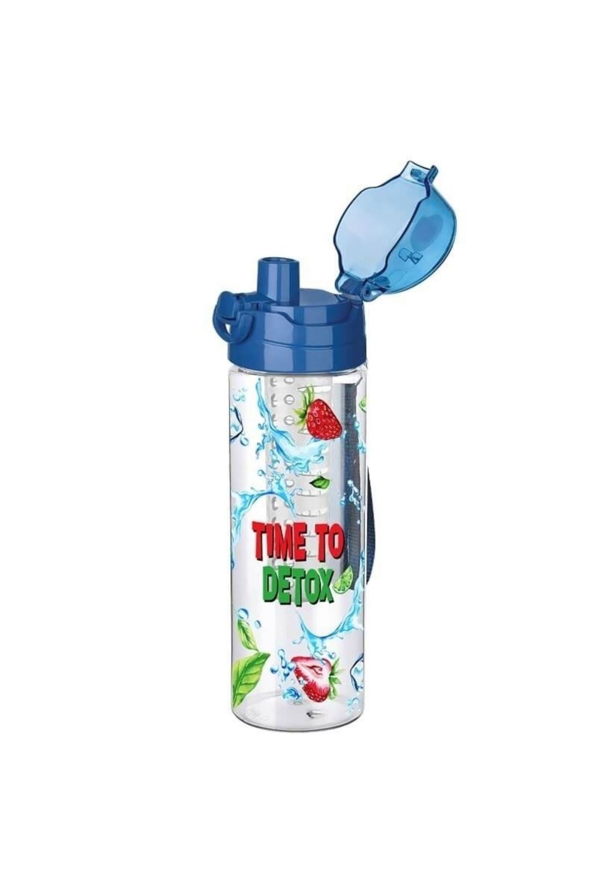 TBL Dekor® Tutma Saplı Kilitli Kendiliğinden Süzgeçli Kolay Taşınabilir Detoks Sporcu Diyet Matarası