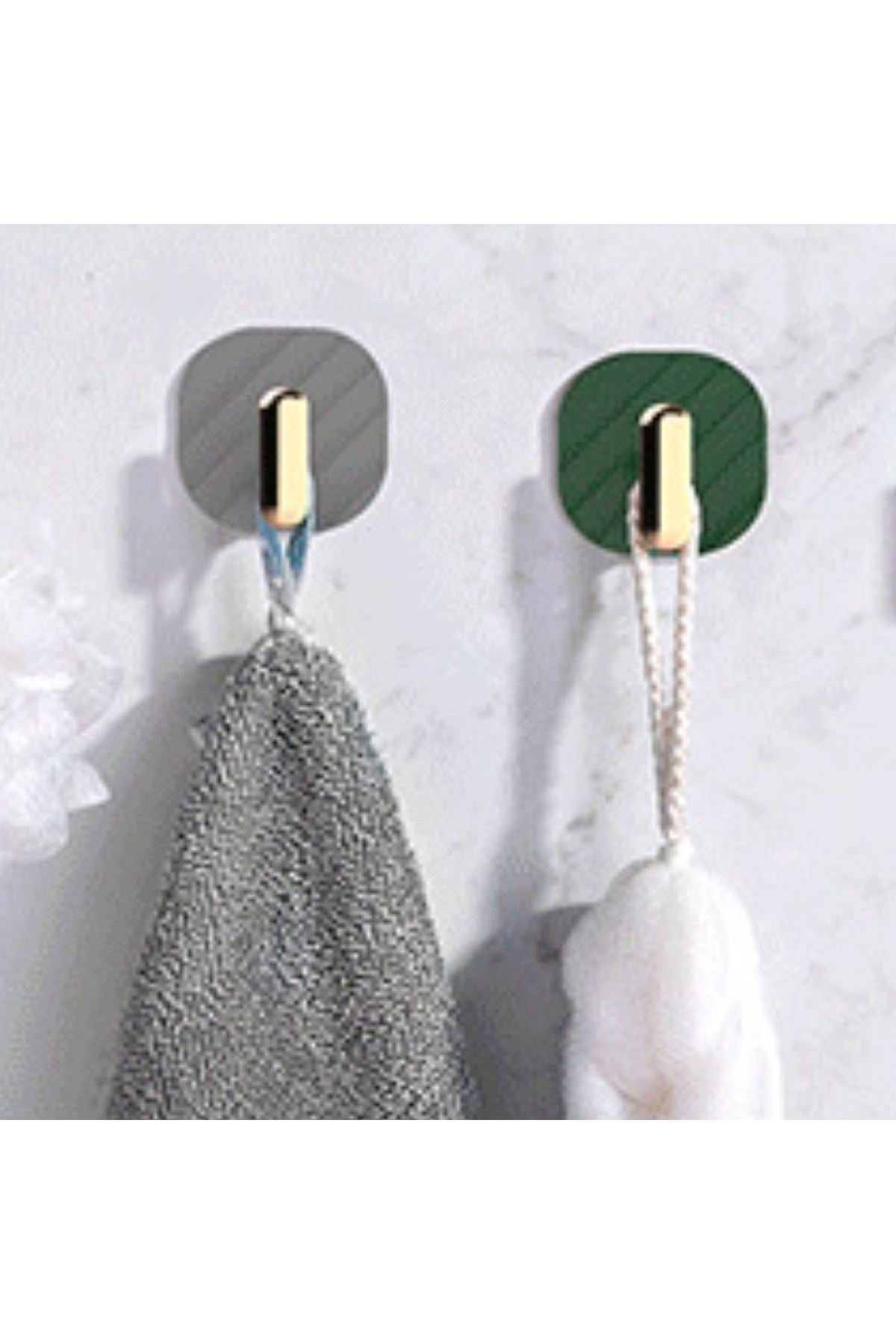 TBL Dekor®  2li Yapışkanlı Retro Askılık Dolap Kapak Kulpu Gri