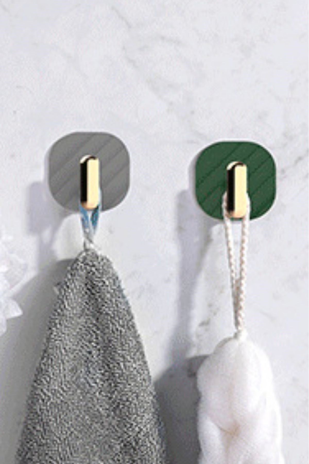 TBL Dekor®  2li Yapışkanlı Retro Askılık Dolap Kapak Kulpu Gri