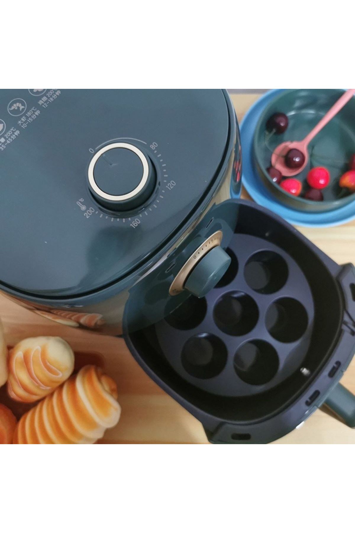 TBL Dekor® 7 Gözlü Silikon Çok Amaçlı Airfryer Muffin Cupcake Kek ve Çörek Pişirme Kalıbı