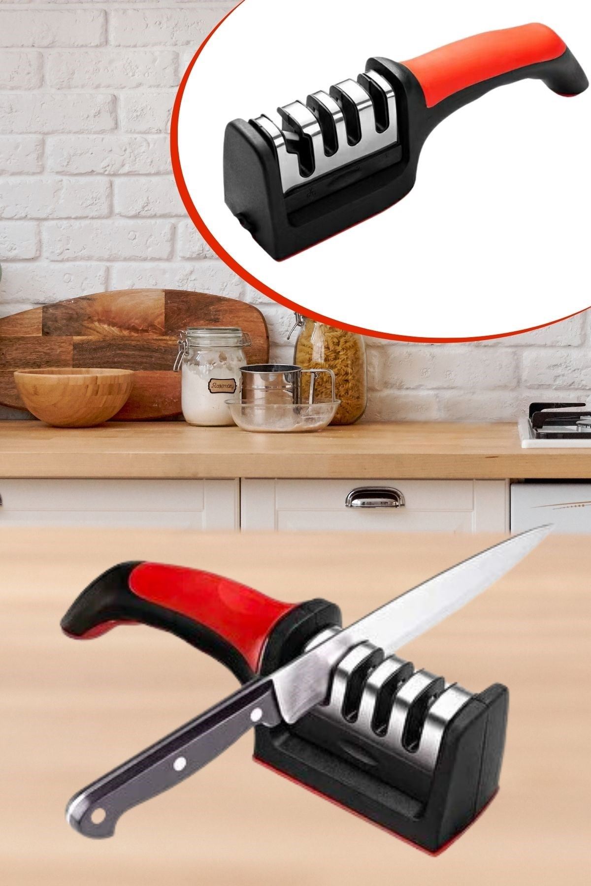 TBL Dekor®  4 Aşamaları Kaymaz Taban Hızlı Bıçak Makas Bileme Aracı