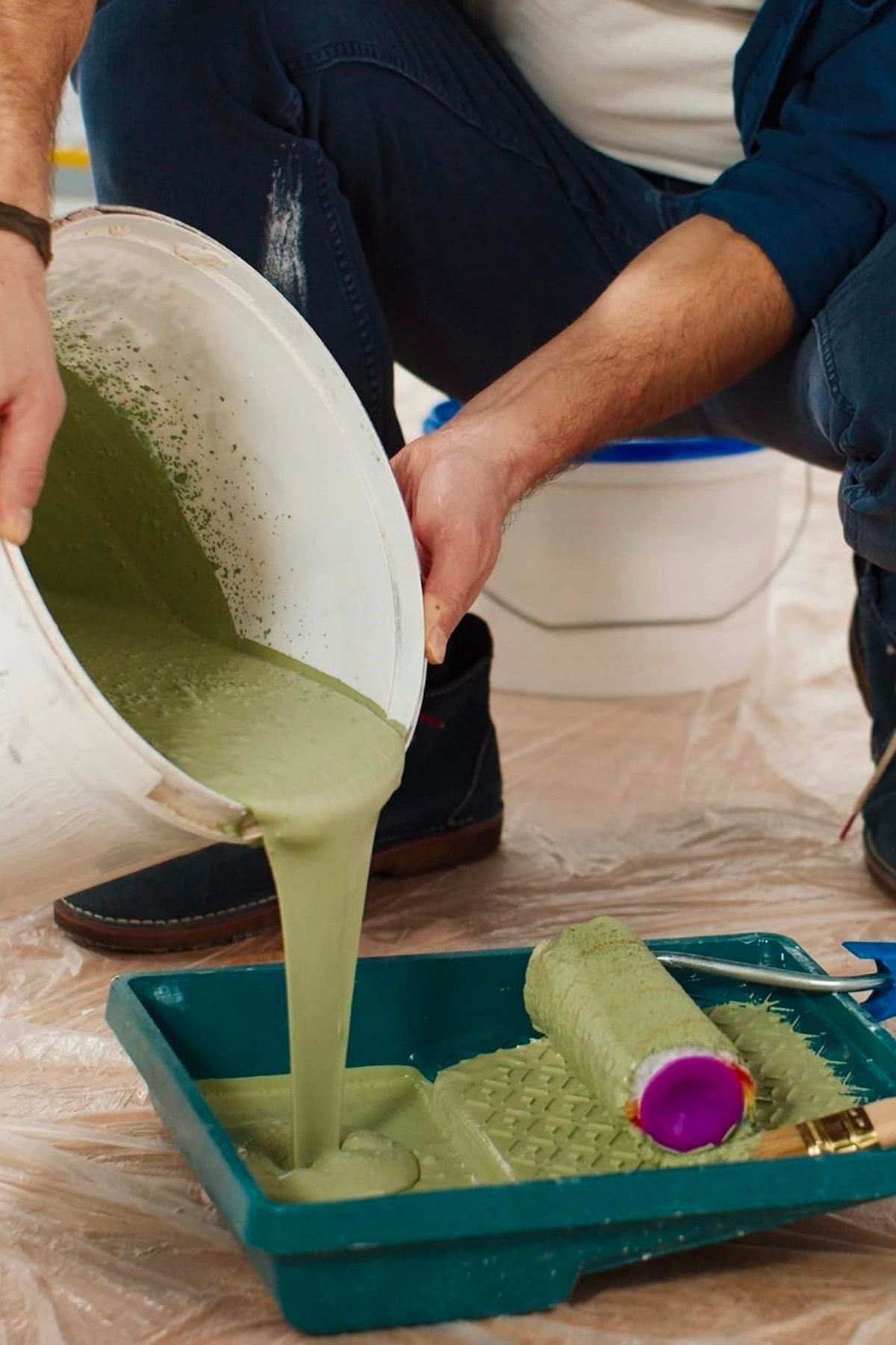 TBL Dekor®  Boya Badana Eşya Koruma Hışır Örtüsü 180cm x 15 mt Yapışkanlı Hışır Örtü