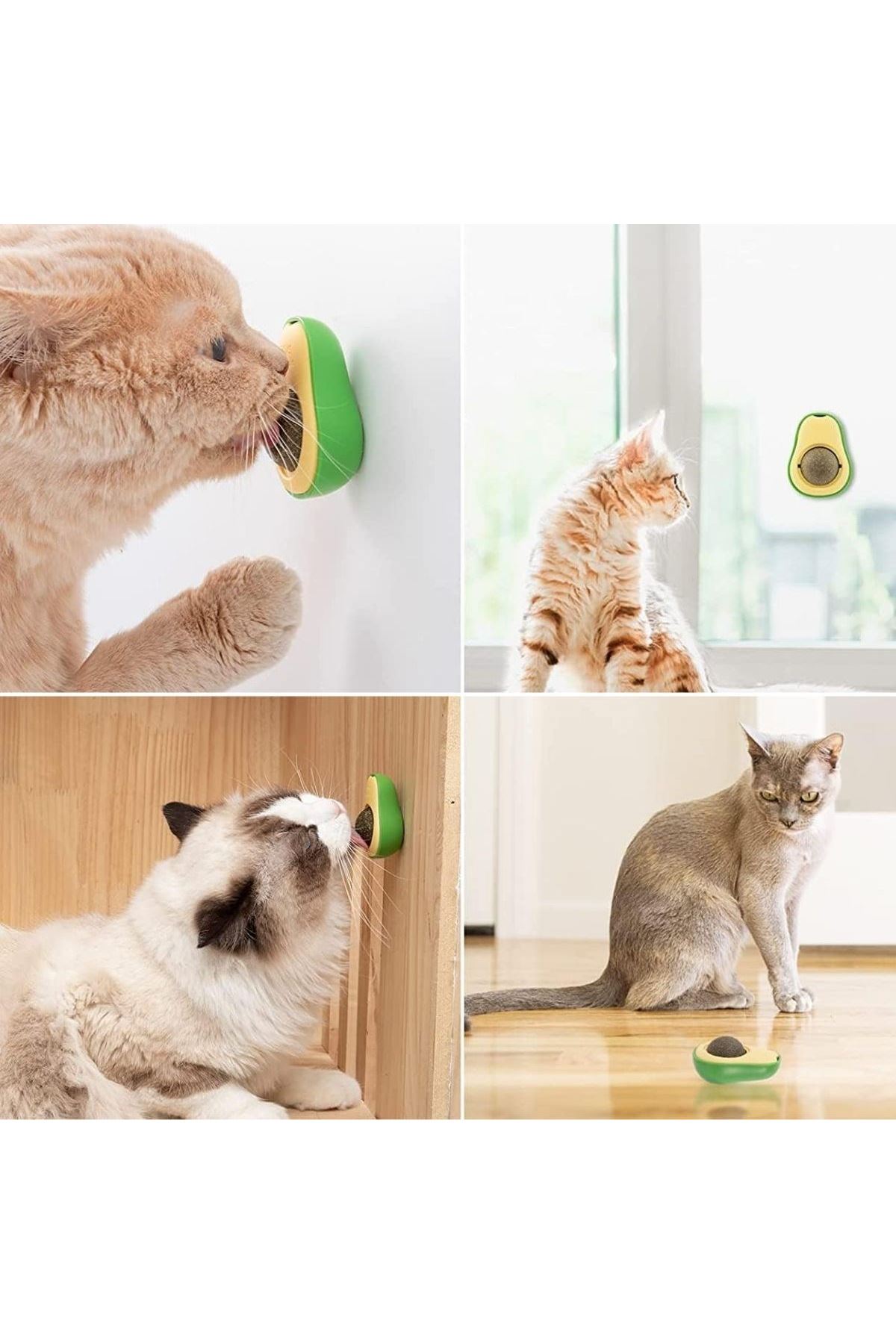 TBL Dekor® Avokado Model Yapışkanlı Kedi Oyuncağı Yenilebilir Kedi Nanesi Otu