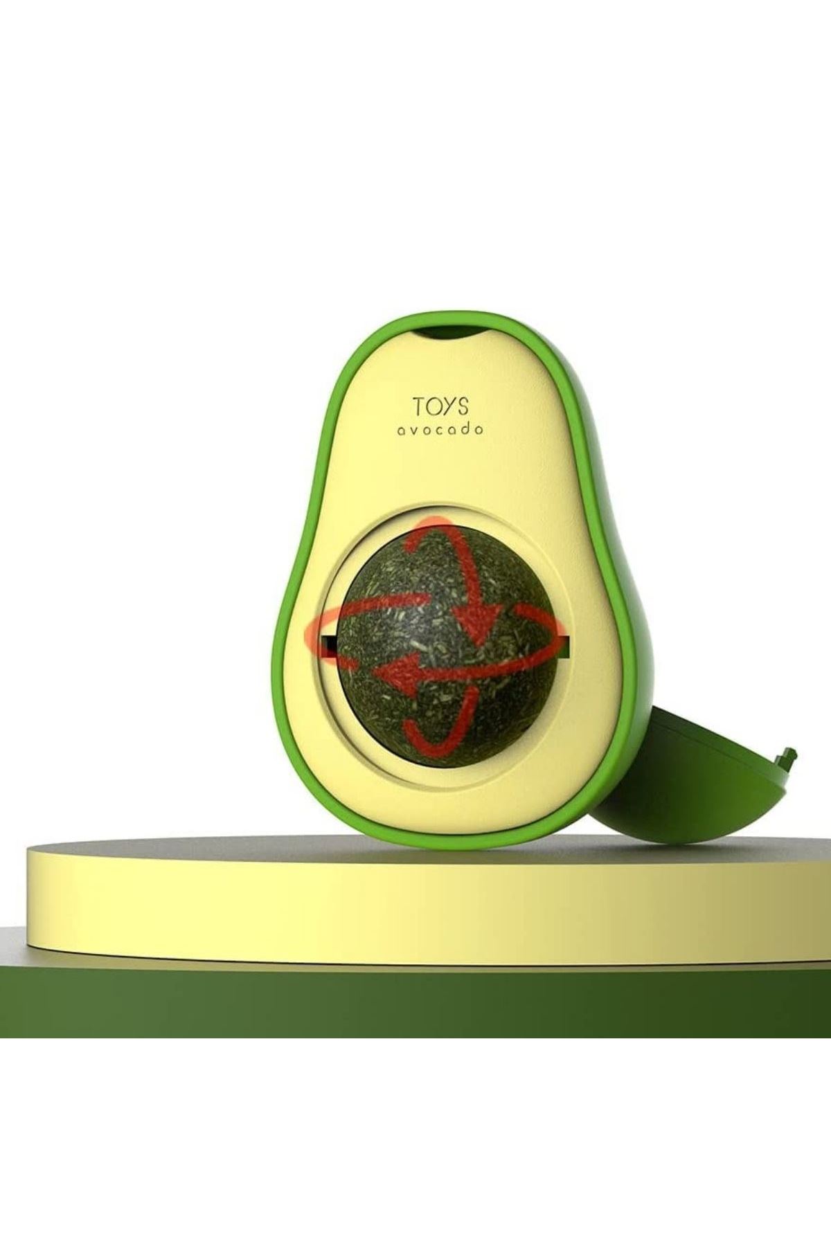 TBL Dekor® Avokado Model Yapışkanlı Kedi Oyuncağı Yenilebilir Kedi Nanesi Otu