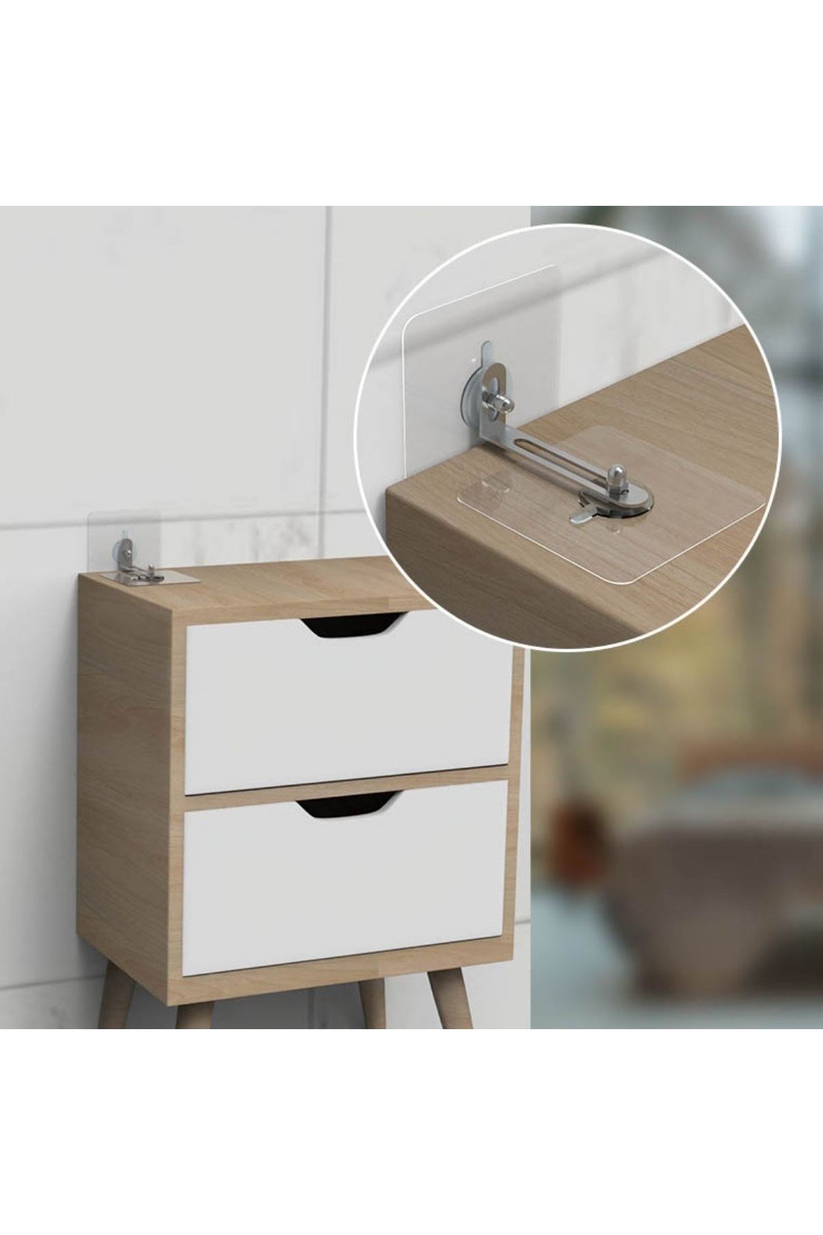 TBL Dekor® Deprem İçin Ultra Dayanıklı Çivisiz Duvarı Delmeden Ayarlanabilir Eşya Sabitleyici Aparat