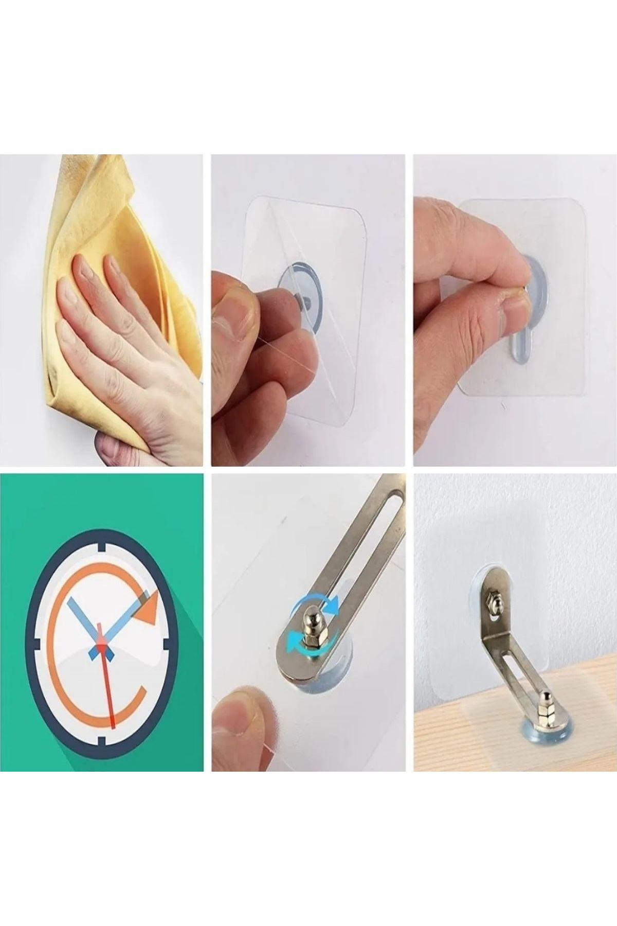 TBL Dekor® Deprem İçin Ultra Dayanıklı Çivisiz Duvarı Delmeden Ayarlanabilir Eşya Sabitleyici Aparat