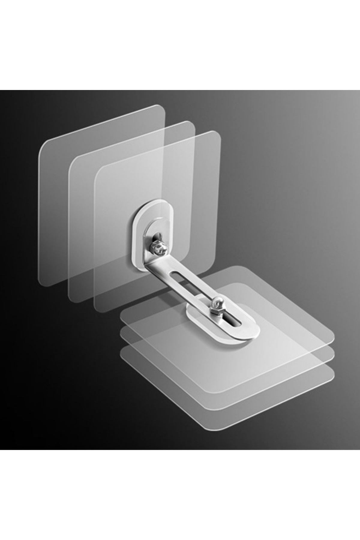 TBL Dekor® Deprem İçin Ultra Dayanıklı Çivisiz Duvarı Delmeden Ayarlanabilir Eşya Sabitleyici Aparat