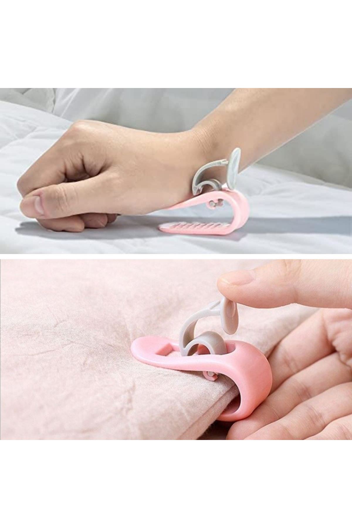 TBL Dekor® 4 Adet İğnesiz Yorgan Çarşaf Ve Perde Tutucu Sabitleyici Kaydırmaz Örtü Düzenleyici Klips