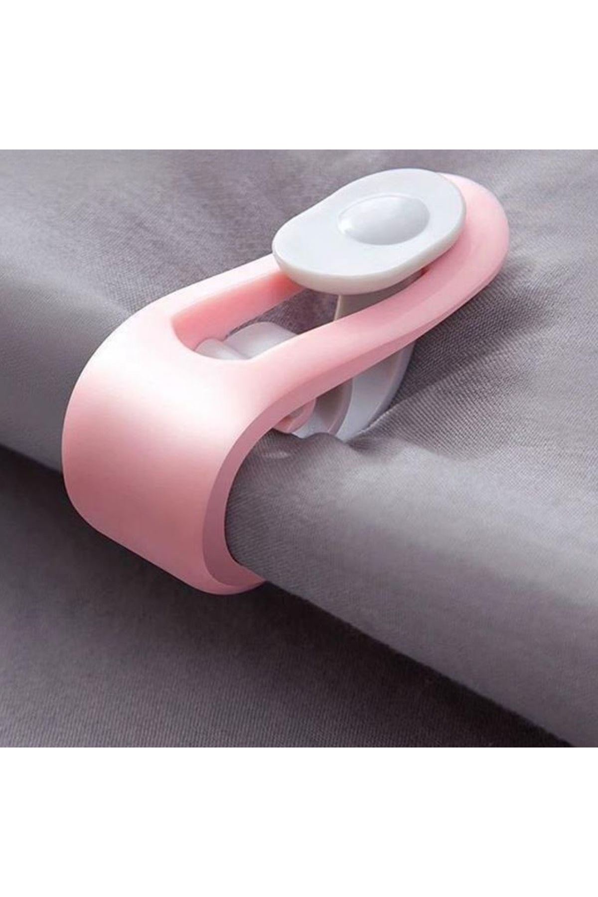 TBL Dekor® 4 Adet İğnesiz Yorgan Çarşaf Ve Perde Tutucu Sabitleyici Kaydırmaz Örtü Düzenleyici Klips