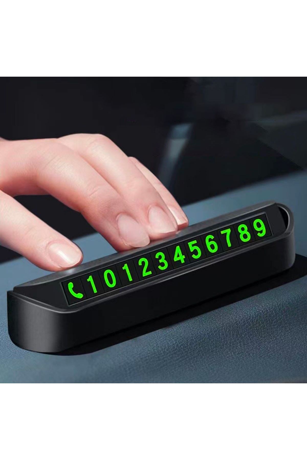 TBL Dekor® Pratik Fosforlu Telefon Numarası Yamzak İçin Araç İçi Oto Numaratör Numaralık