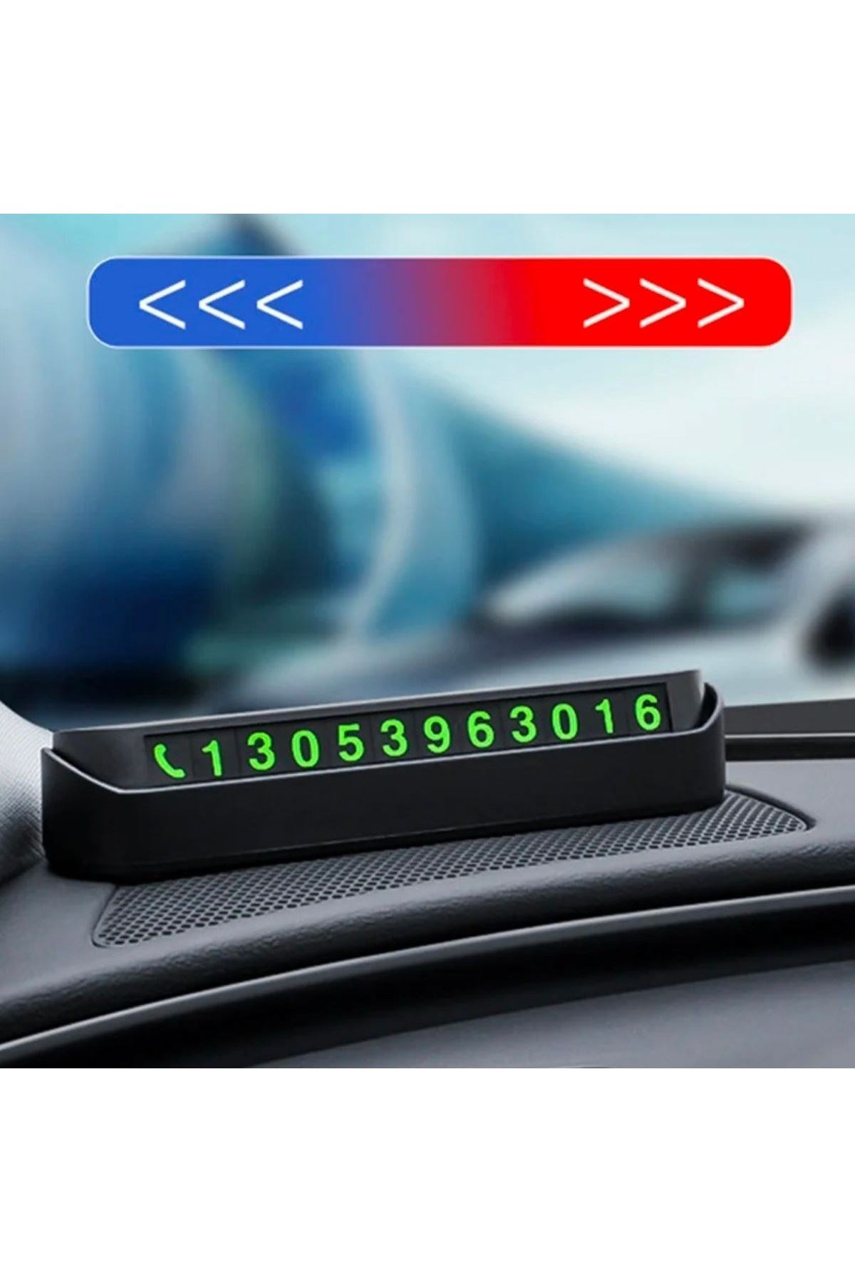 TBL Dekor® Pratik Fosforlu Telefon Numarası Yamzak İçin Araç İçi Oto Numaratör Numaralık