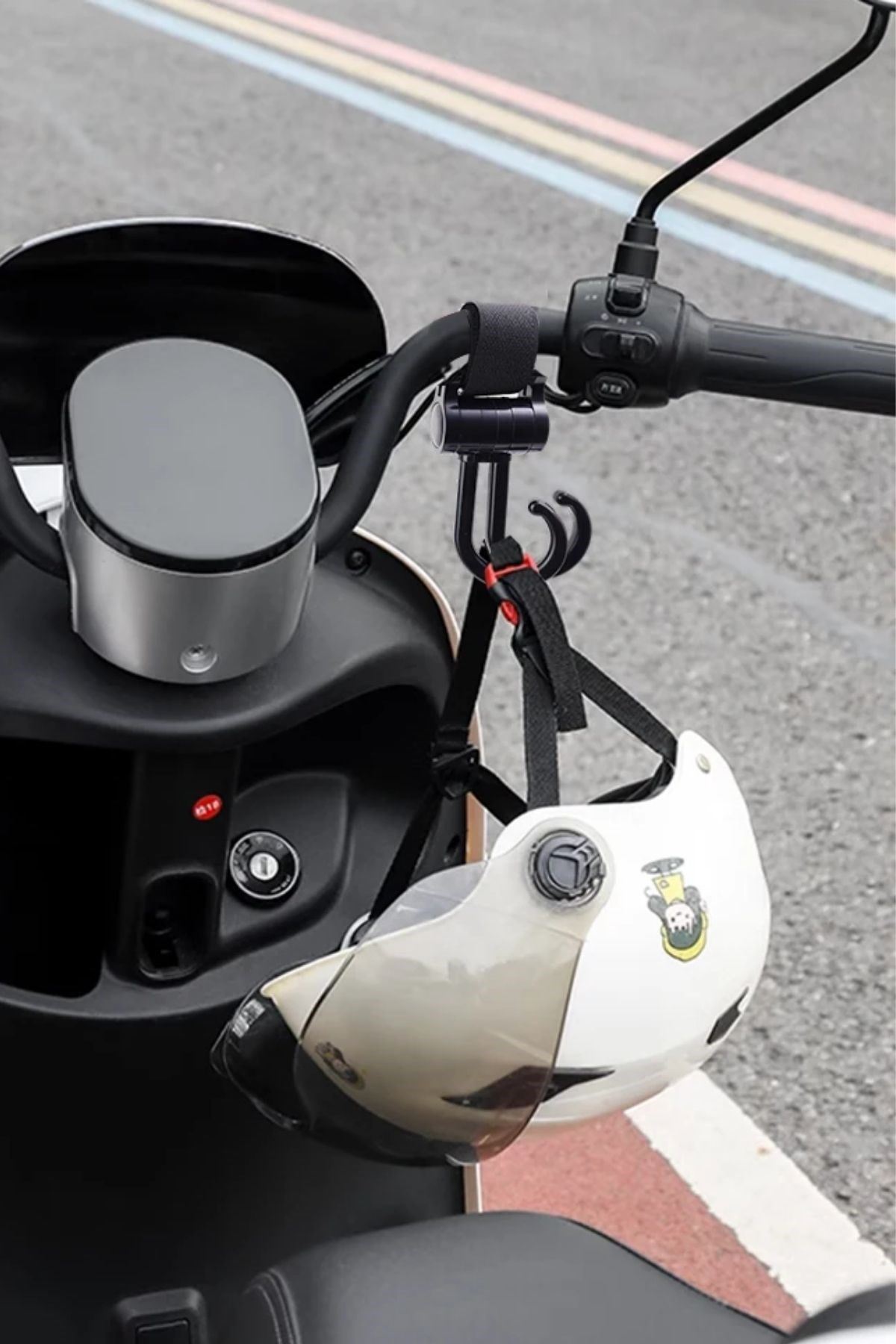 TBL Dekor® 2li Bebek Arabasına Uyumlu Cırtlı  Eşya Taşıma Aparatı 360 Derece Dönebilen Plastik Kanca