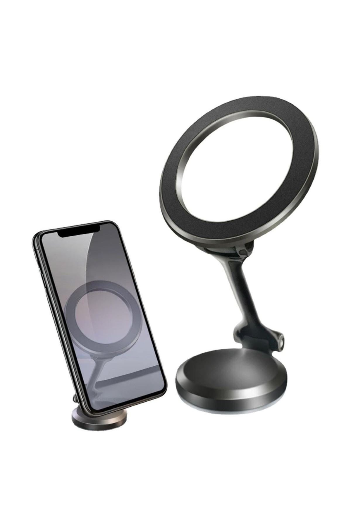 TBL Dekor® Tüm Telefonlarla Uyumlu Manyetik Araç Telefonu Tutacağı Katlanır 360 Derece Dönen Telefon Standı
