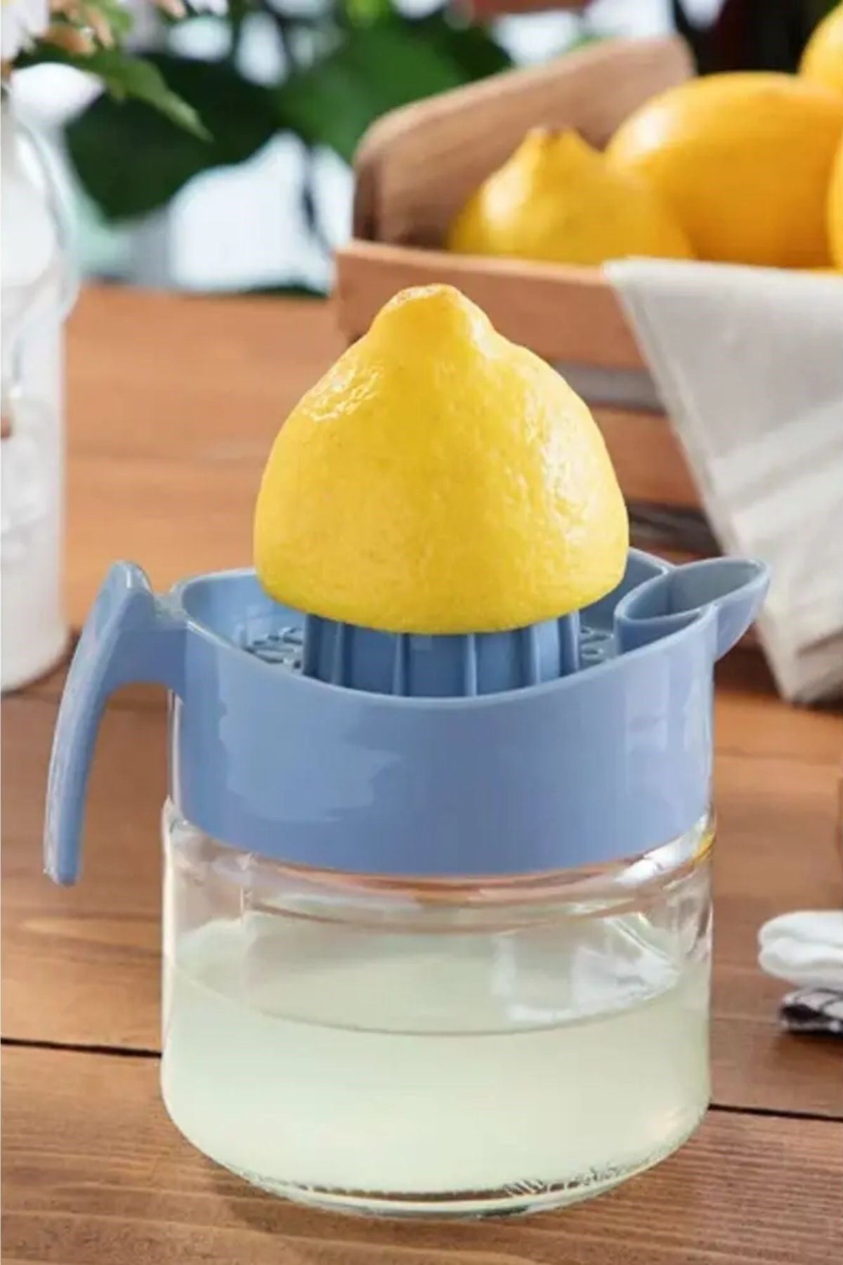 TBL Dekor® 300ml Cam Hazneli Pratik Limon Narenciye Sıkacağı KC-405