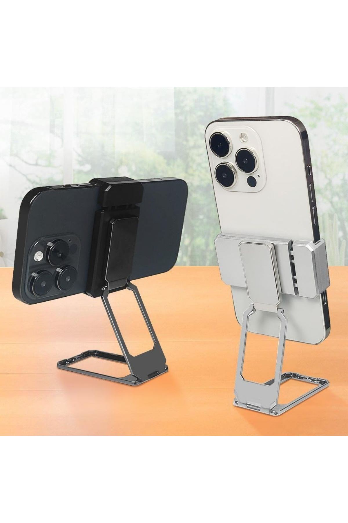 TBL Dekor®  360 derece Dönen Tüm Telefon Tipleri İle Uyumlu Metal Telefon Standı Braket