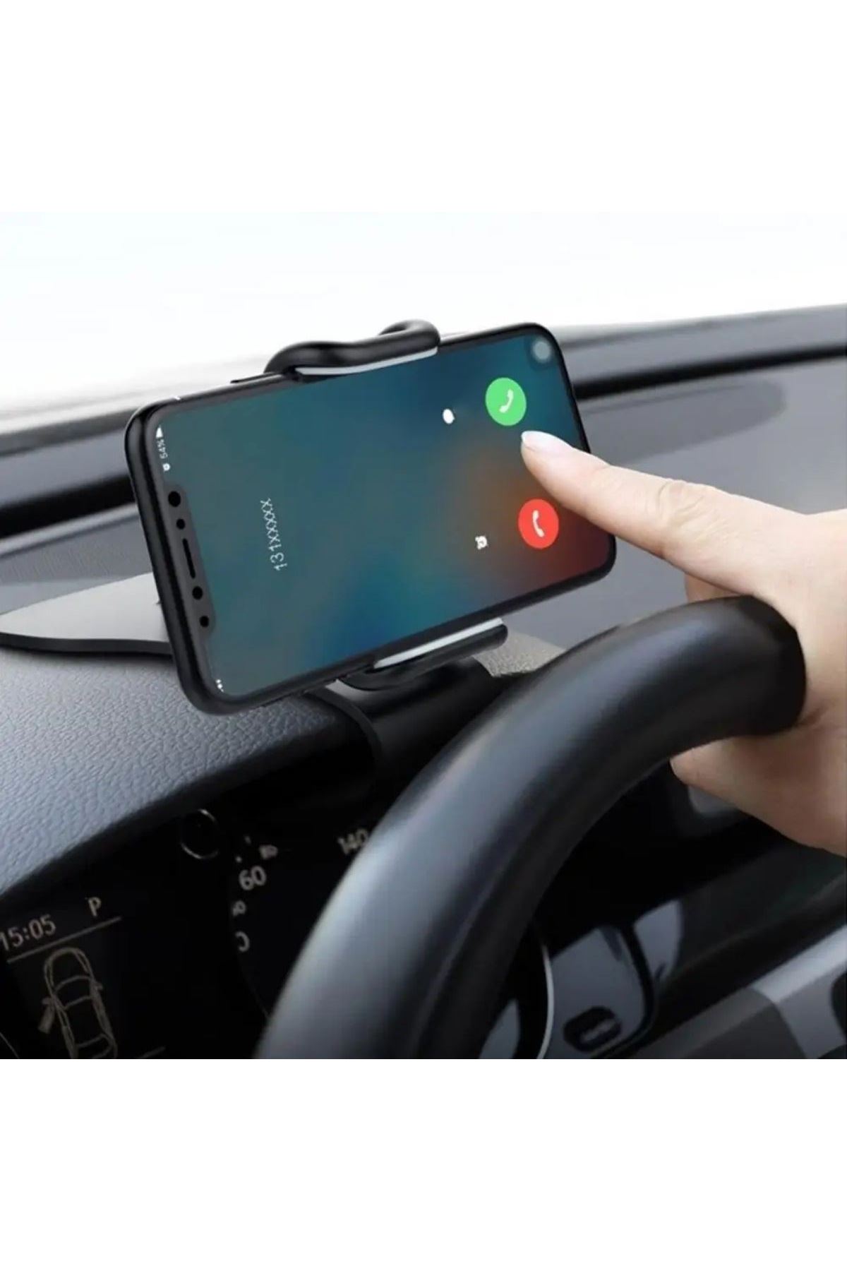 TBL Dekor® Araç İçi Konsola Takılan Döner Başlıklı Telefon Kıskacı Telefon Tutucu