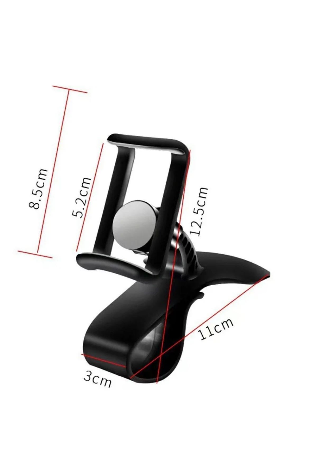 TBL Dekor® Araç İçi Konsola Takılan Döner Başlıklı Telefon Kıskacı Telefon Tutucu