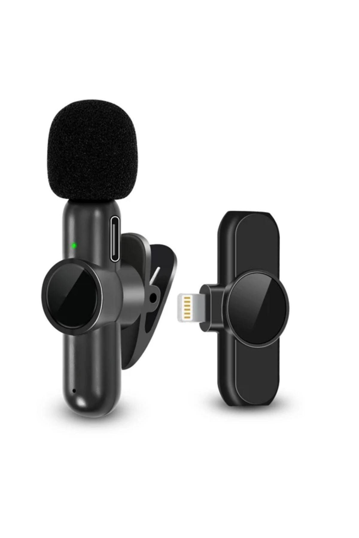 TBL Dekor® Type C Uyumlu İphone Dönüştürücülü Kablosuz Yaka Mikrofonu Android ve İphone Uyumlu Mini Mikrofon
