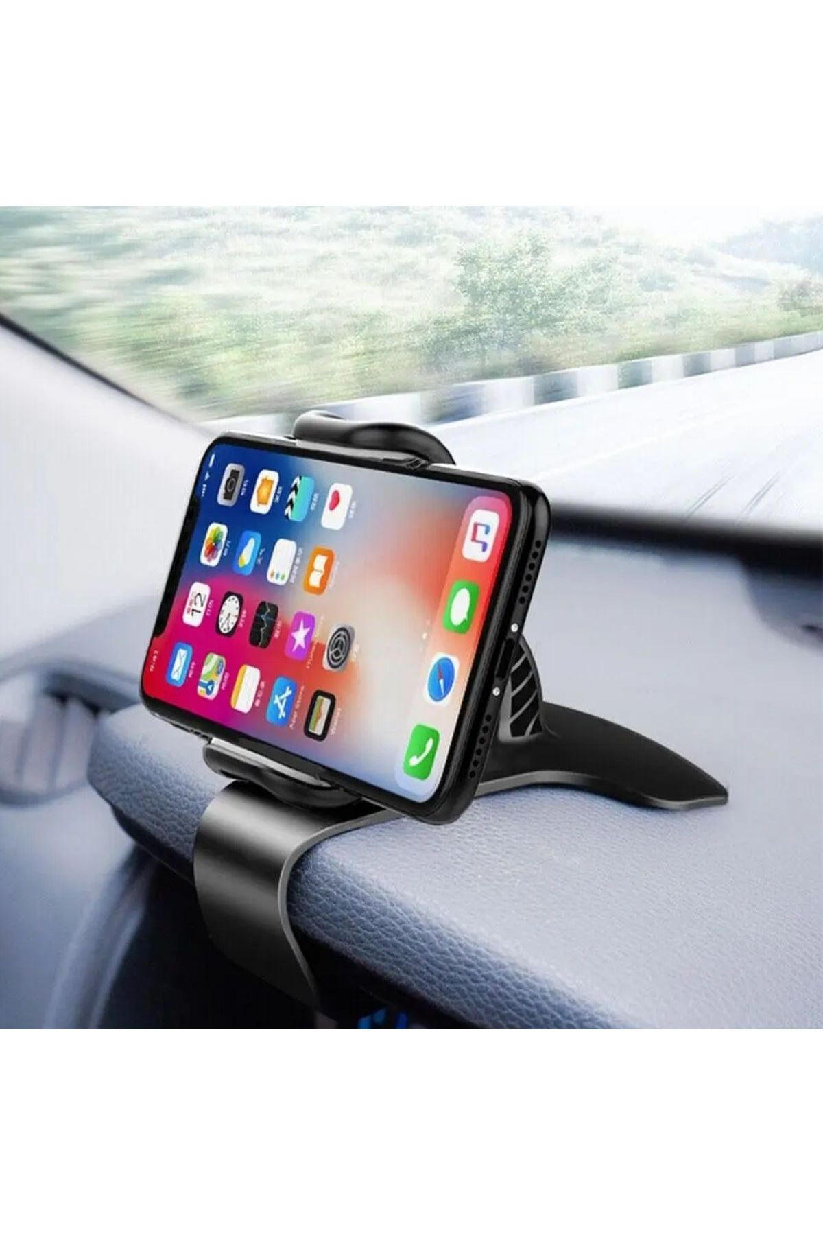 TBL Dekor® Araç İçi Konsola Takılan Döner Başlıklı Telefon Kıskacı Telefon Tutucu