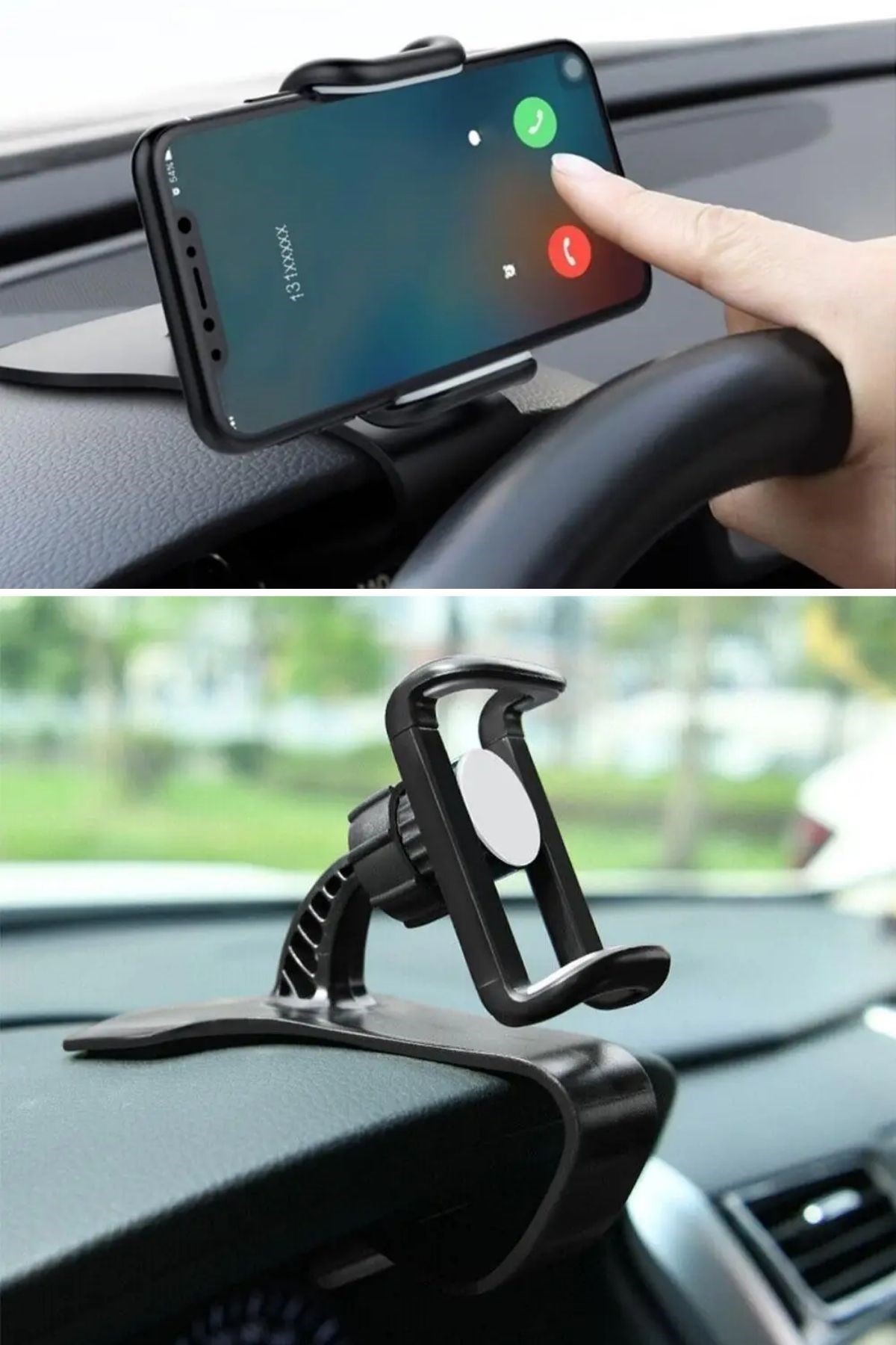 TBL Dekor® Araç İçi Konsola Takılan Döner Başlıklı Telefon Kıskacı Telefon Tutucu