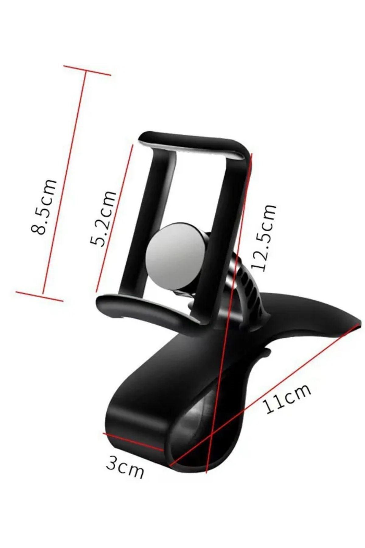TBL Dekor® Araç İçi Konsola Takılan Döner Başlıklı Telefon Kıskacı Telefon Tutucu