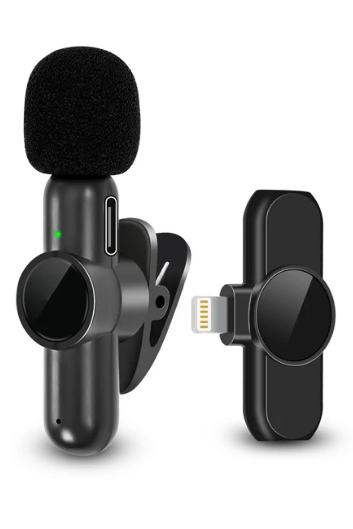 TBL Dekor® Type C Uyumlu İphone Dönüştürücülü Kablosuz Yaka Mikrofonu Android ve İphone Uyumlu Mini Mikrofon