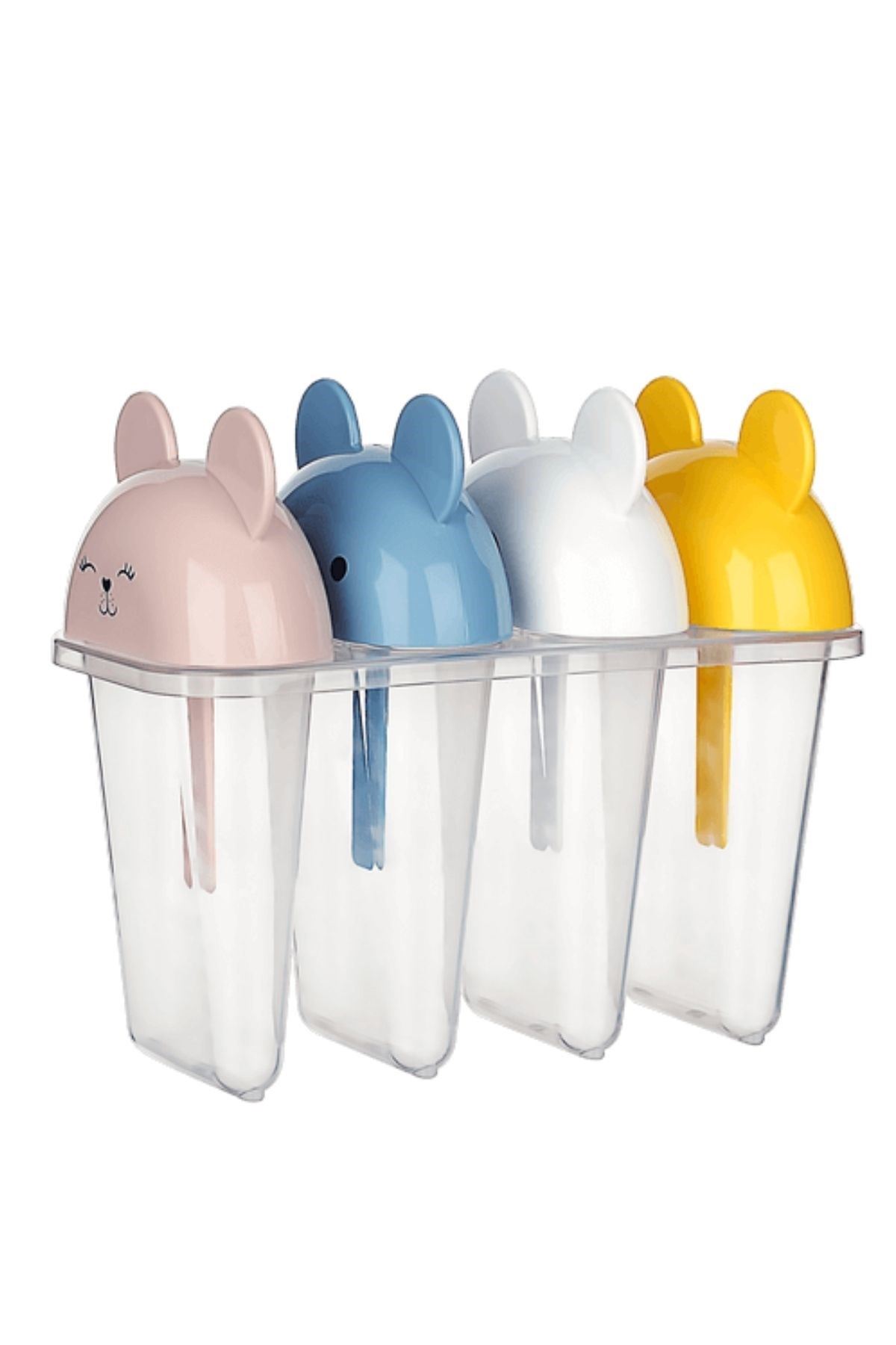 TBL Dekor® 4'lü Kolay Şekillendirici Sevimli Çocuk Meybuz  & Dondurma Kalıbı AP-9179