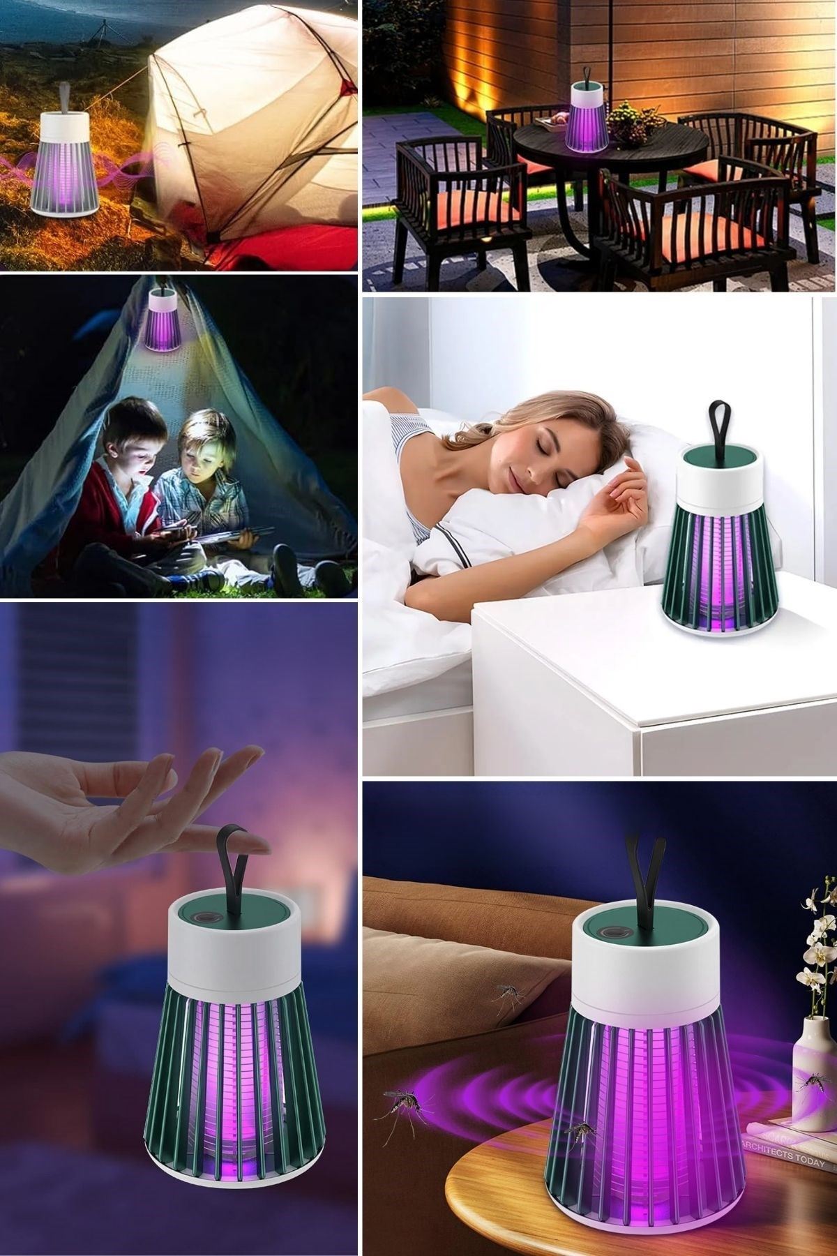 TBL Dekor® İç ve Dış Mekanlar İçin Şarjlı Sinek Öldürücü Sivrisinek Kovucu,UV Işıklı Sineksavar Taşınabilir Gece Lambası