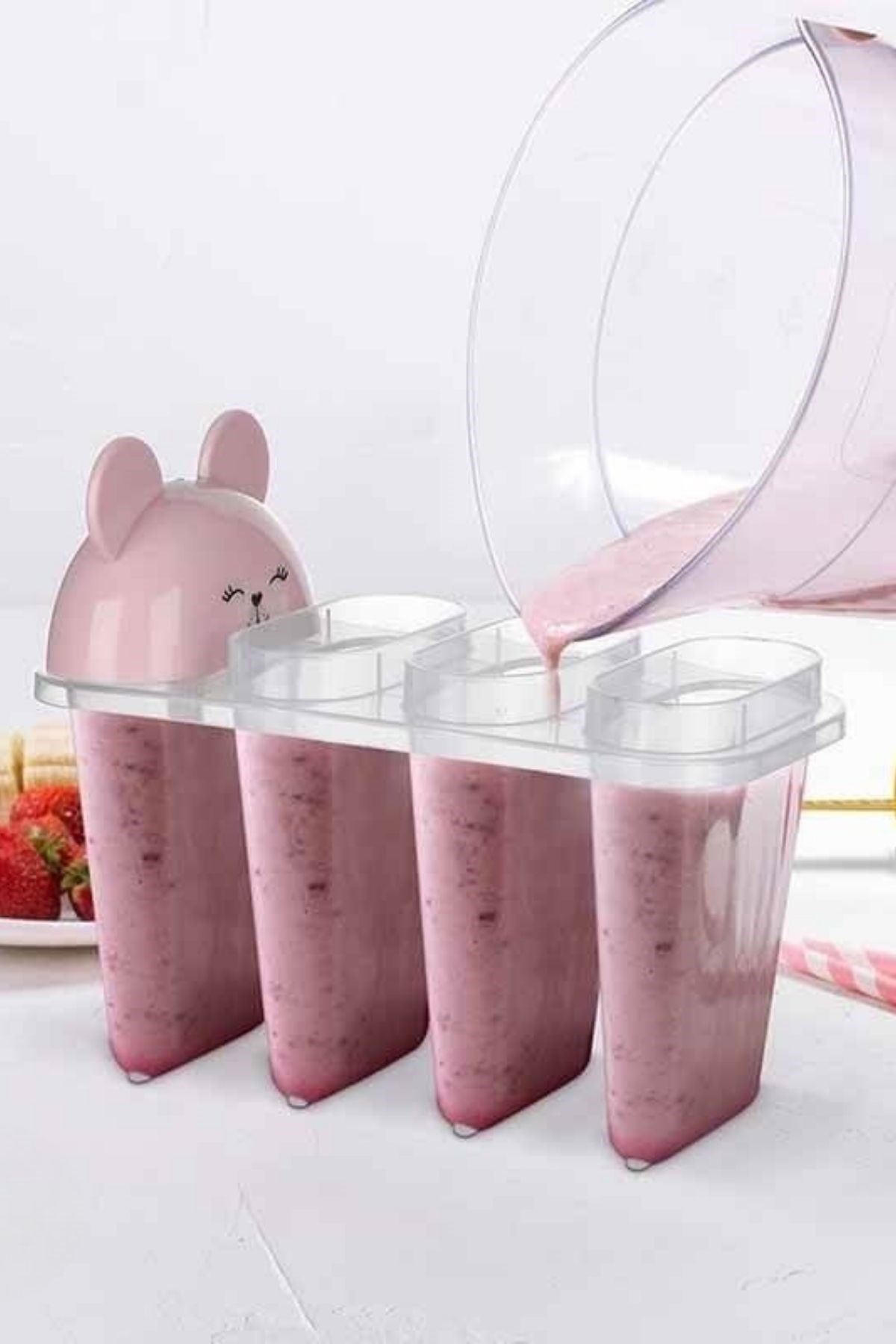 TBL Dekor® 4'lü Kolay Şekillendirici Sevimli Çocuk Meybuz  & Dondurma Kalıbı AP-9179