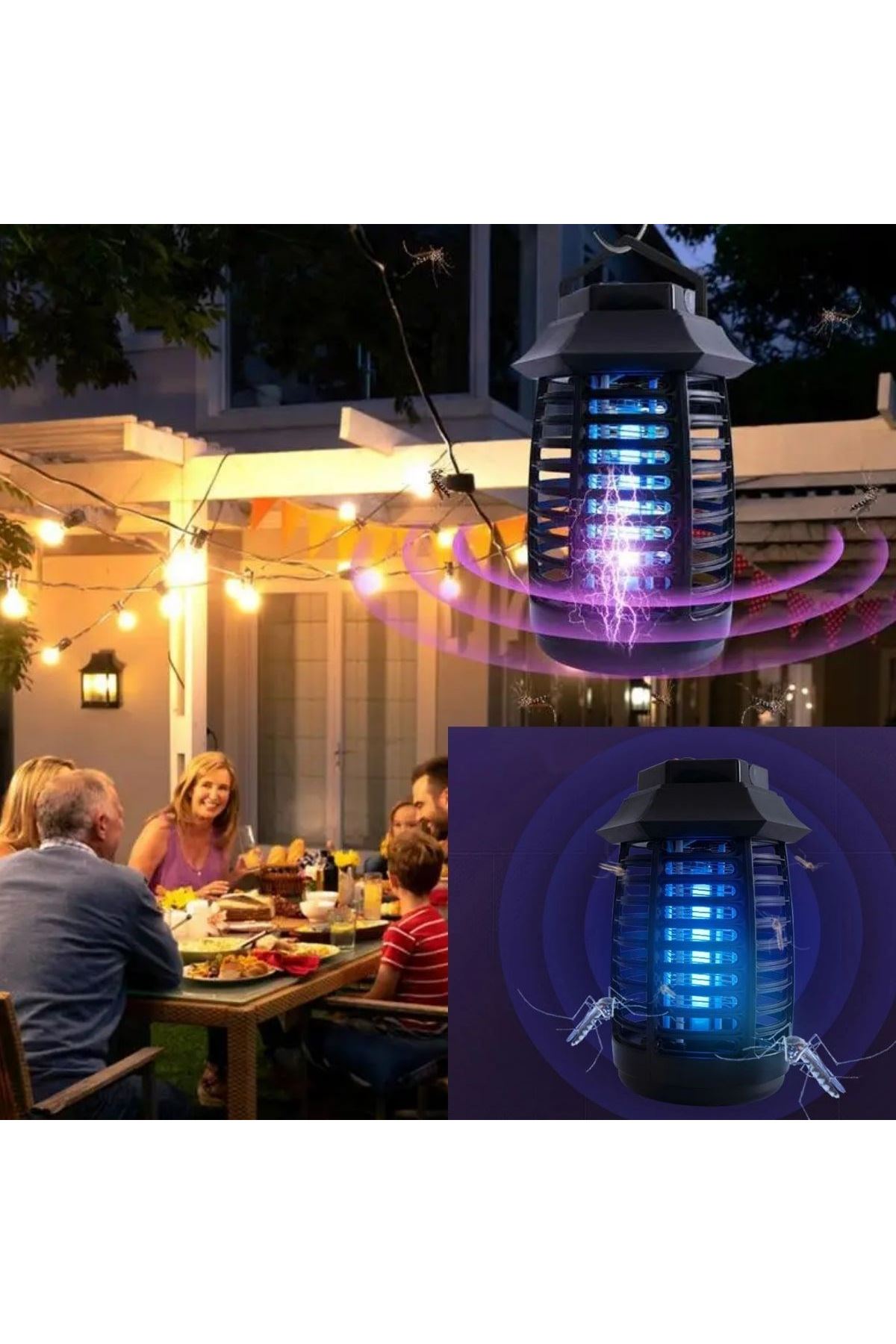 TBL Dekor® Tutma ve Asma Saplı Ledli Sinek Makinası 2W Sinek Öldürücü UV Mor Işıklı Aparat