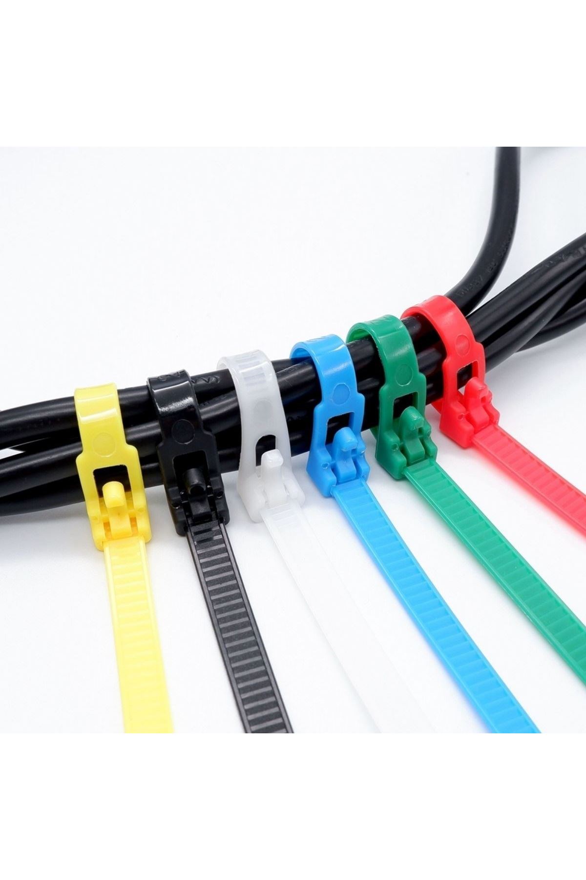 TBL Dekor® 30 Parça Plastik Kablo Kelepçe Seti Kablo Düzenleyici Bağlama Bantları