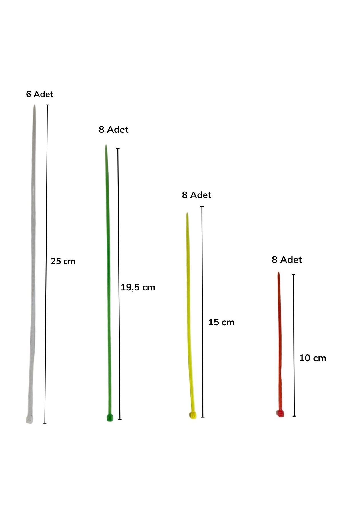 TBL Dekor® 30 Parça Plastik Kablo Kelepçe Seti Kablo Düzenleyici Bağlama Bantları