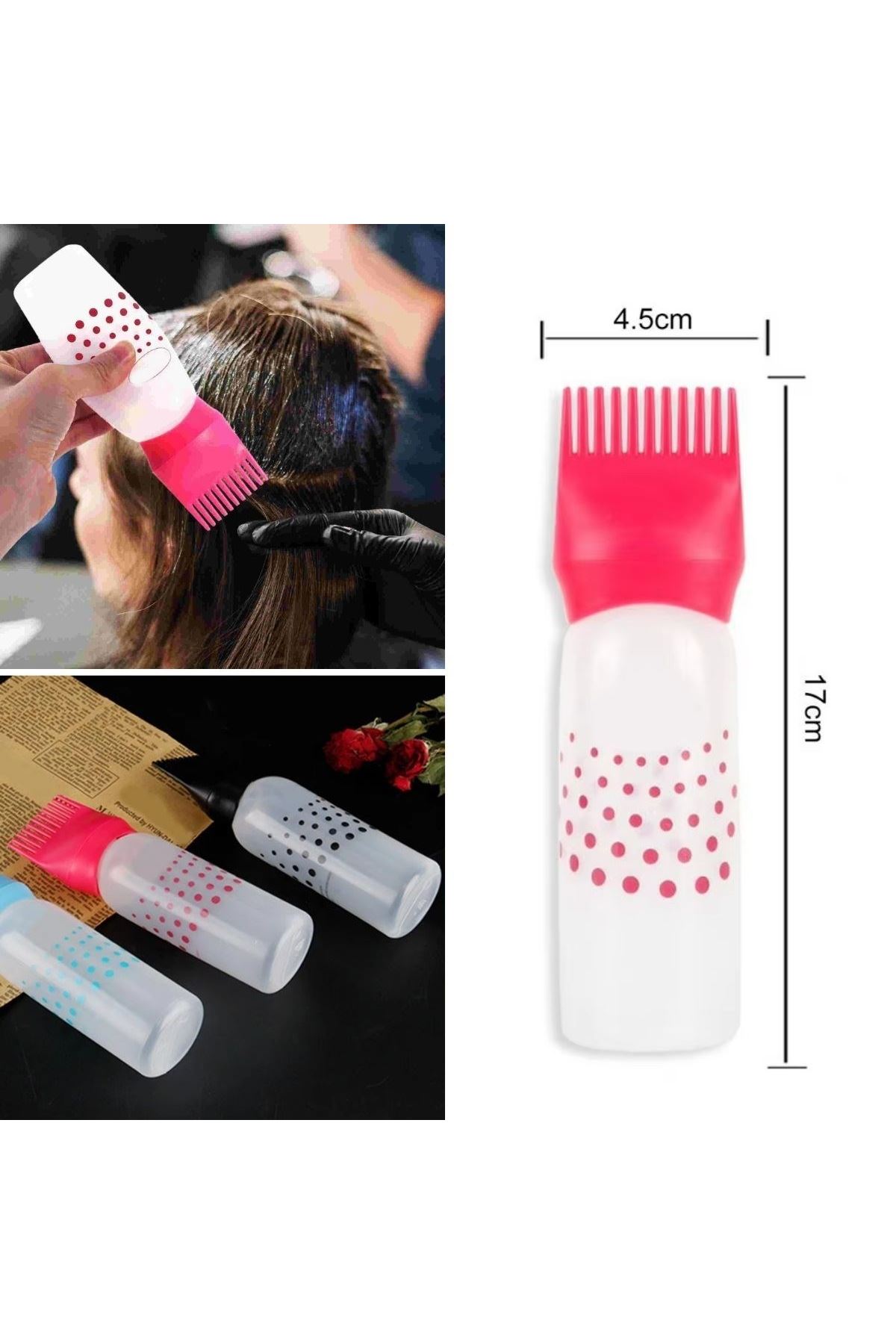 TBL Dekor® Saç Boyama Aparatı Taraklı Saç Bakımı Krem Saç Yağı Uygulama Aparatı