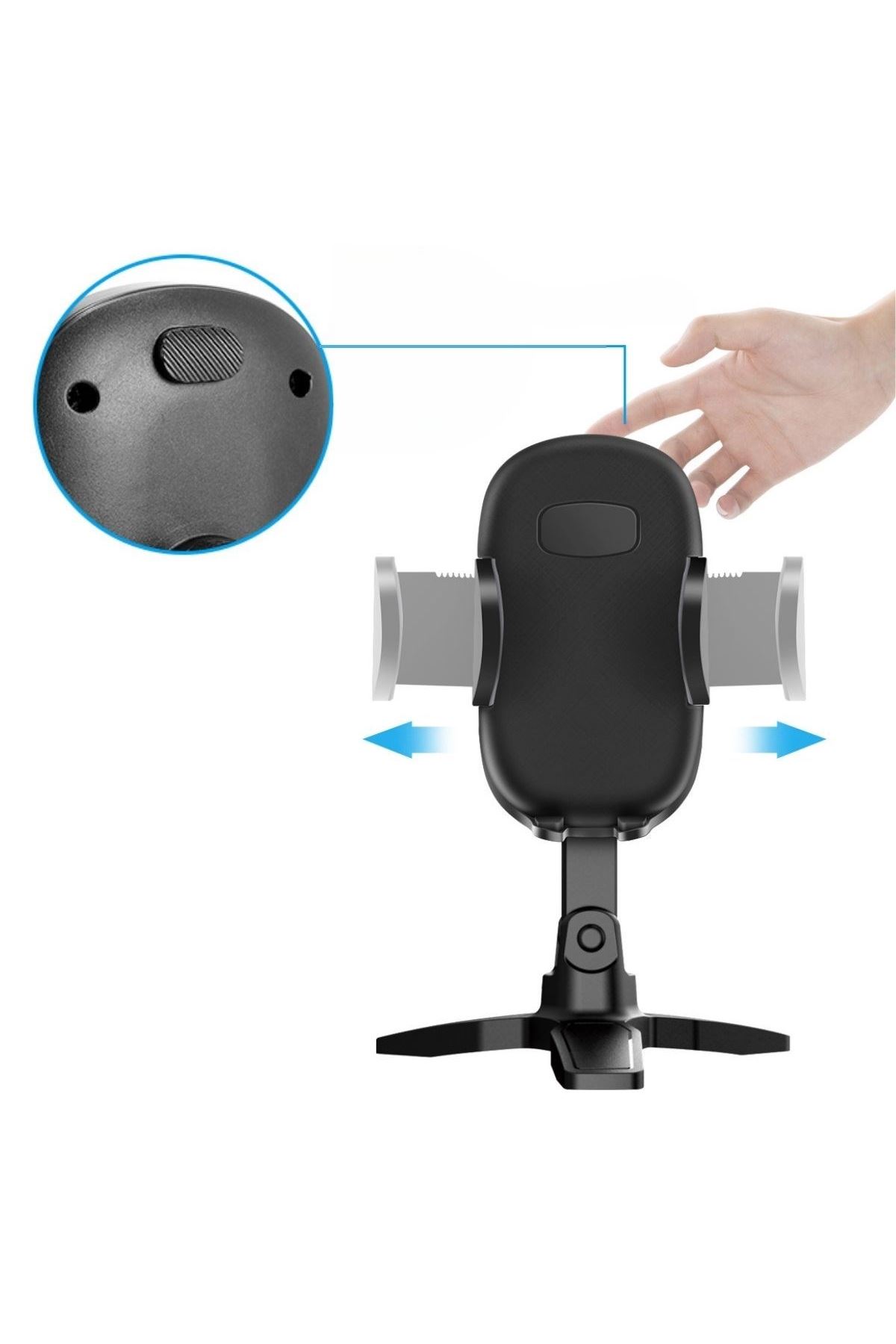 TBL Dekor® Masaüstü Telefon Standı 360 Derece Dönebilen Başlıklı Ayaklı Telefon Tripodu