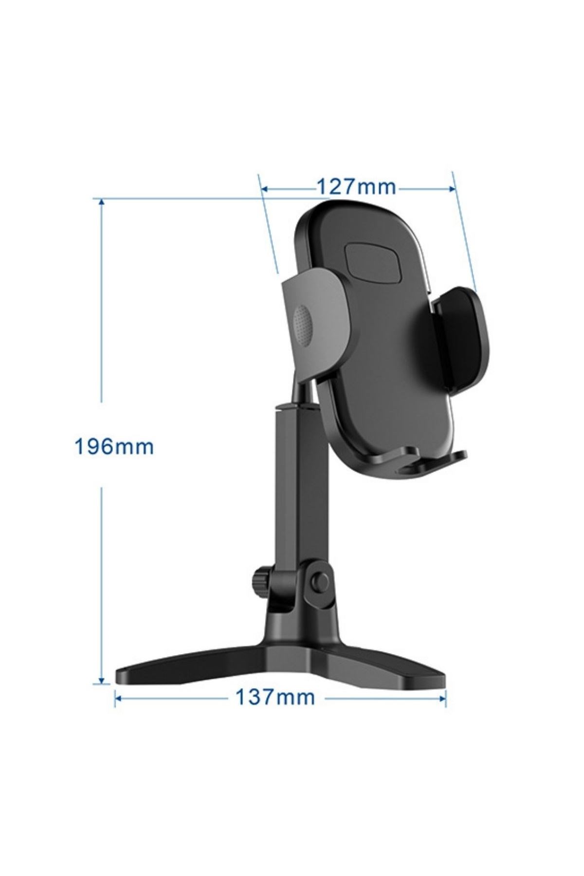 TBL Dekor® Masaüstü Telefon Standı 360 Derece Dönebilen Başlıklı Ayaklı Telefon Tripodu