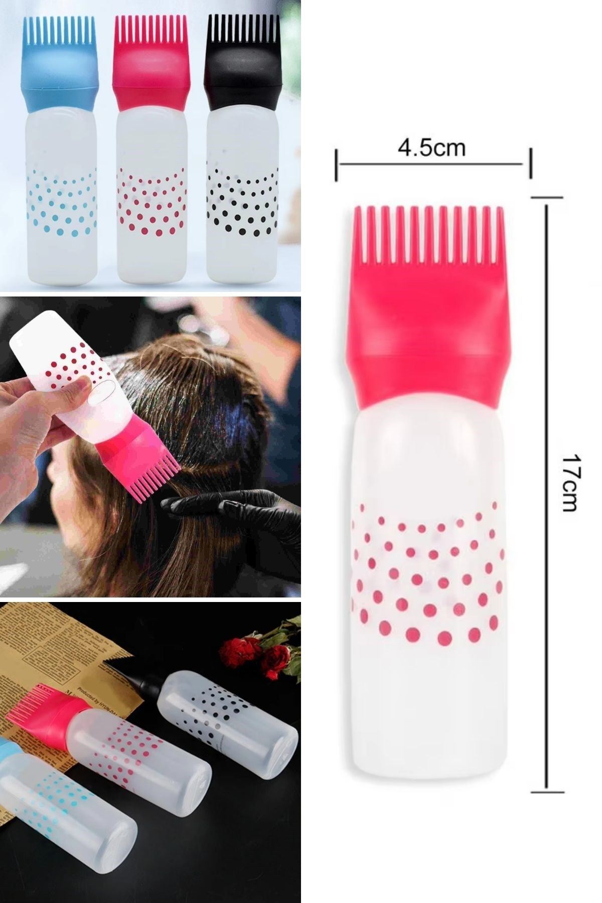 TBL Dekor® Saç Boyama Aparatı Taraklı Saç Bakımı Krem Saç Yağı Uygulama Aparatı