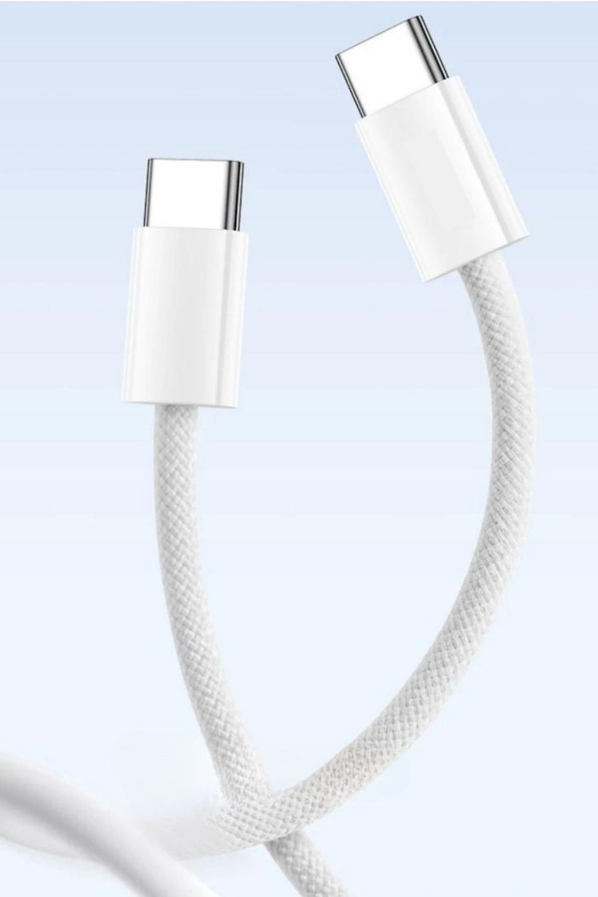 TBL Dekor® Apple 15/15 Pro Type-C to Type-C Hasır Örgü Hızlı Şarj Kablosu (1m)