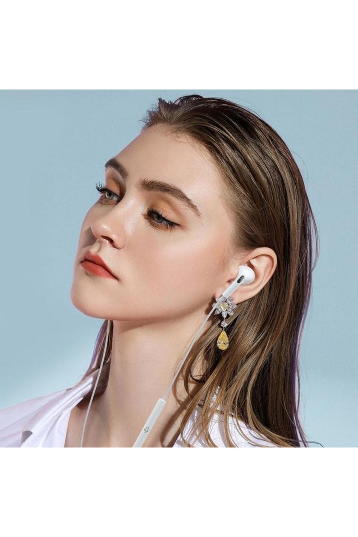 TBL Dekor® İphone Ucu Çıkışlı Pop Up Kulakiçi Yumuşak Kontrol Tuşlu Kulaklık