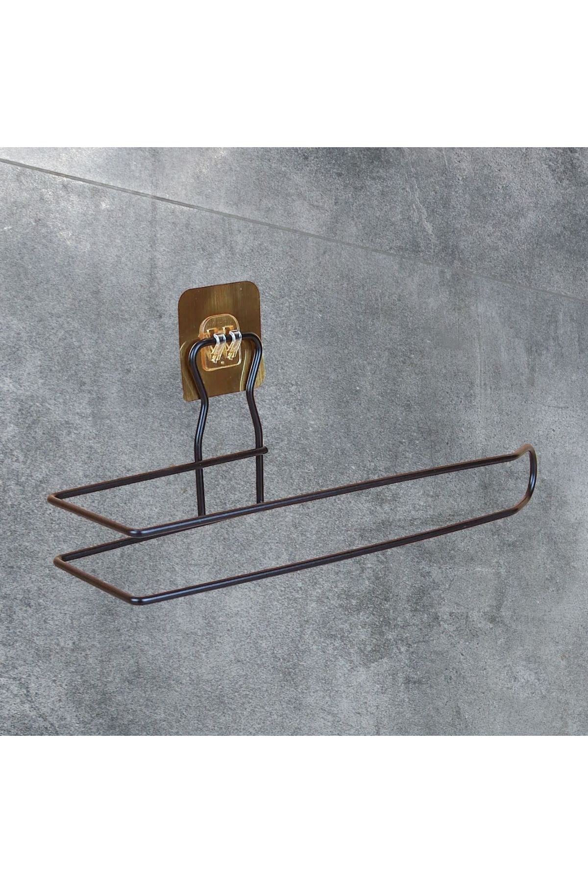 TBL Dekor® Kendiliğinden Yapışkanlı Krom Paslanmaz Metal Havlu Kağıtlık Aparatı