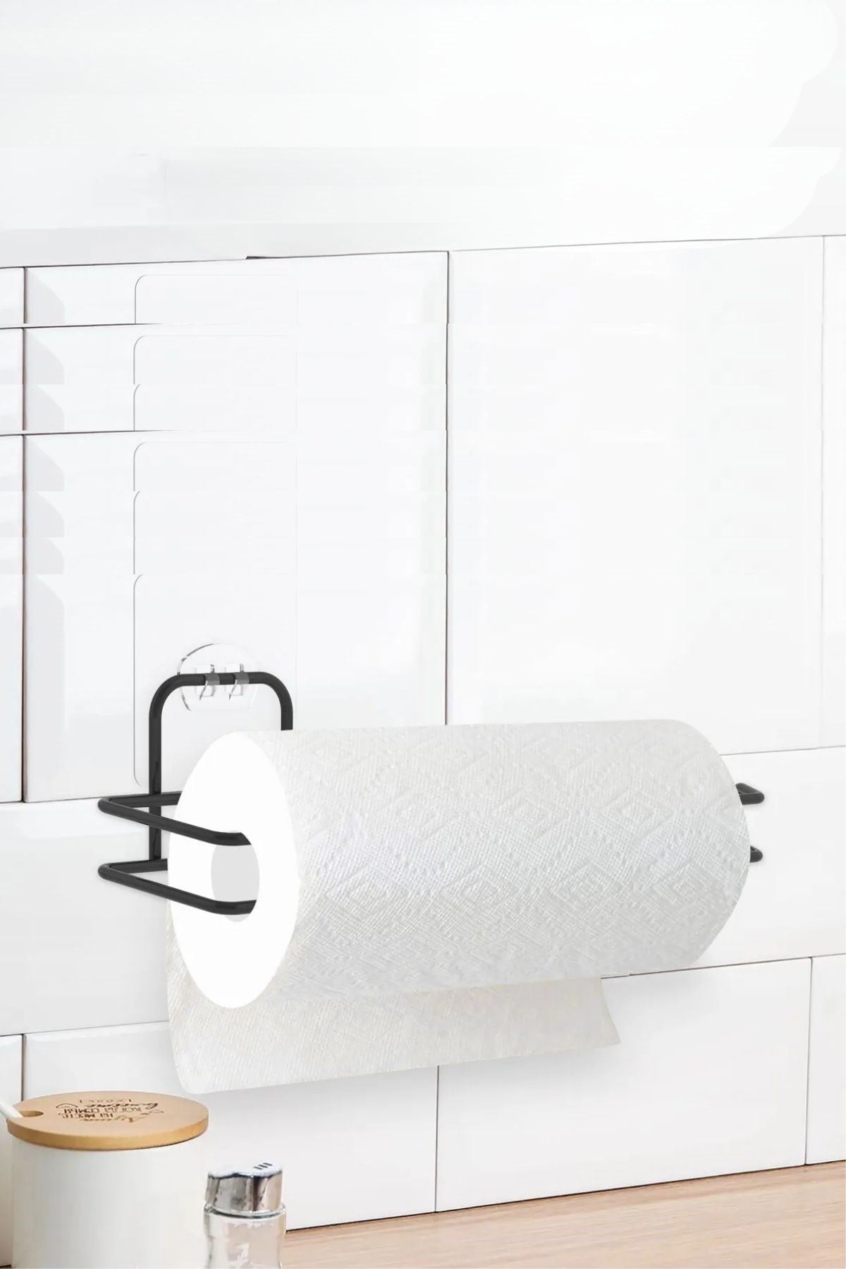 TBL Dekor® Kendiliğinden Yapışkanlı Krom Paslanmaz Metal Havlu Kağıtlık Aparatı