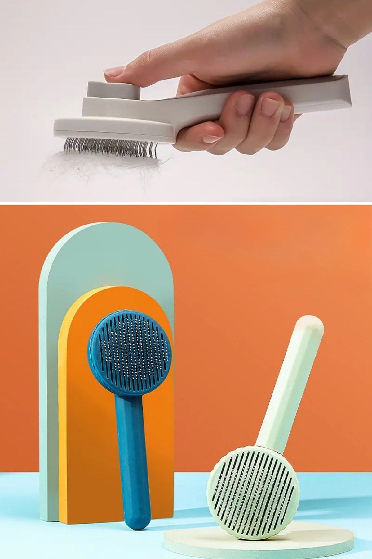 TBL Dekor® Basmalı Kedi Köpek Tüy Toparlayıcı Masaj Etkili Pet Fırçası