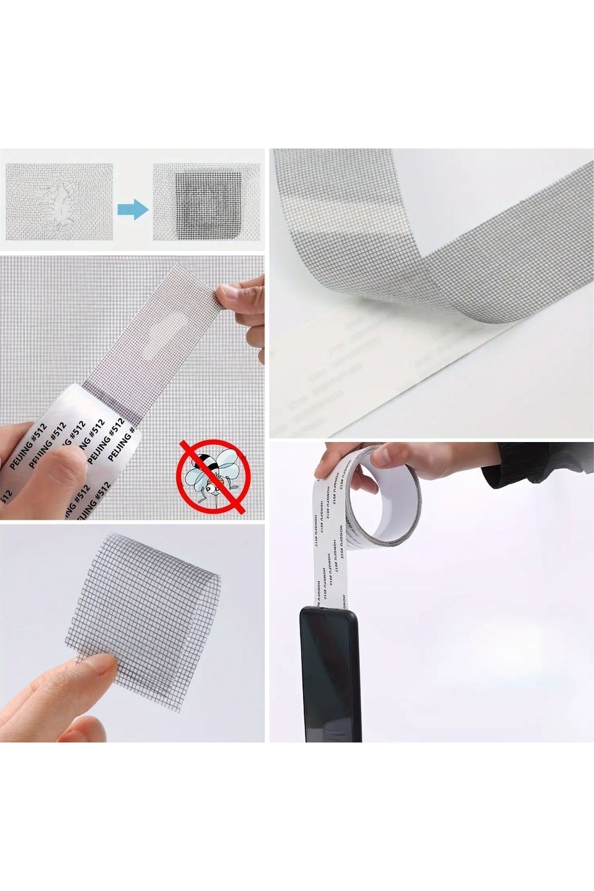 TBL Dekor® Güçlü Yapışkanlı Pencere Tamir Bandı, Böcek Önleyici Yama Bandı 2 mt x 5 cm