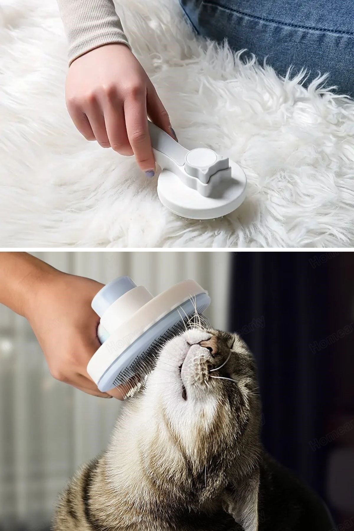 TBL Dekor® Basmalı Kedi Köpek Tüy Toparlayıcı Masaj Etkili Pet Fırçası