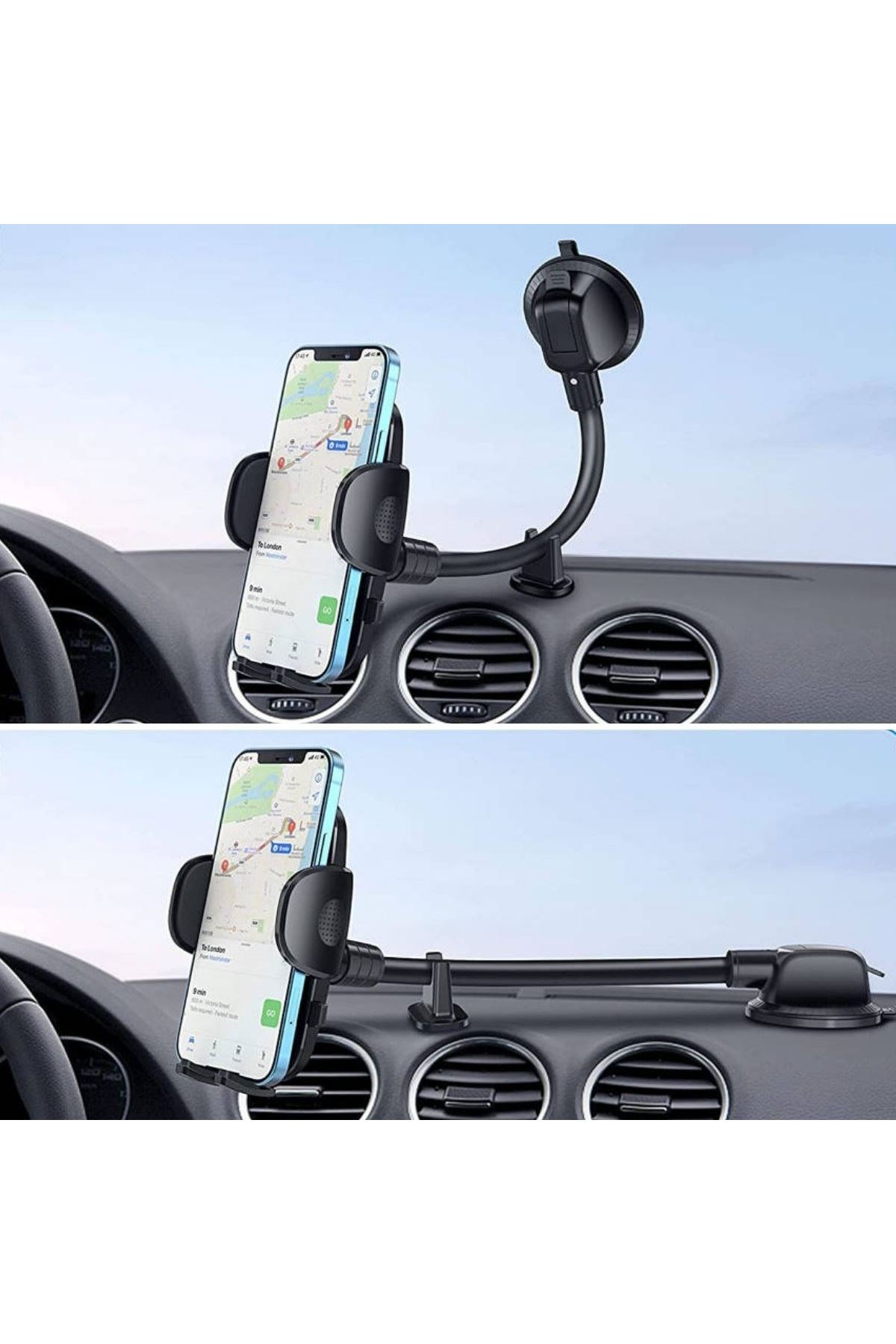 TBL Dekor® Ayarlanabilir Vakum Kilitli Cam Ve Torpidoya Takılabilen Telefon Tutucu