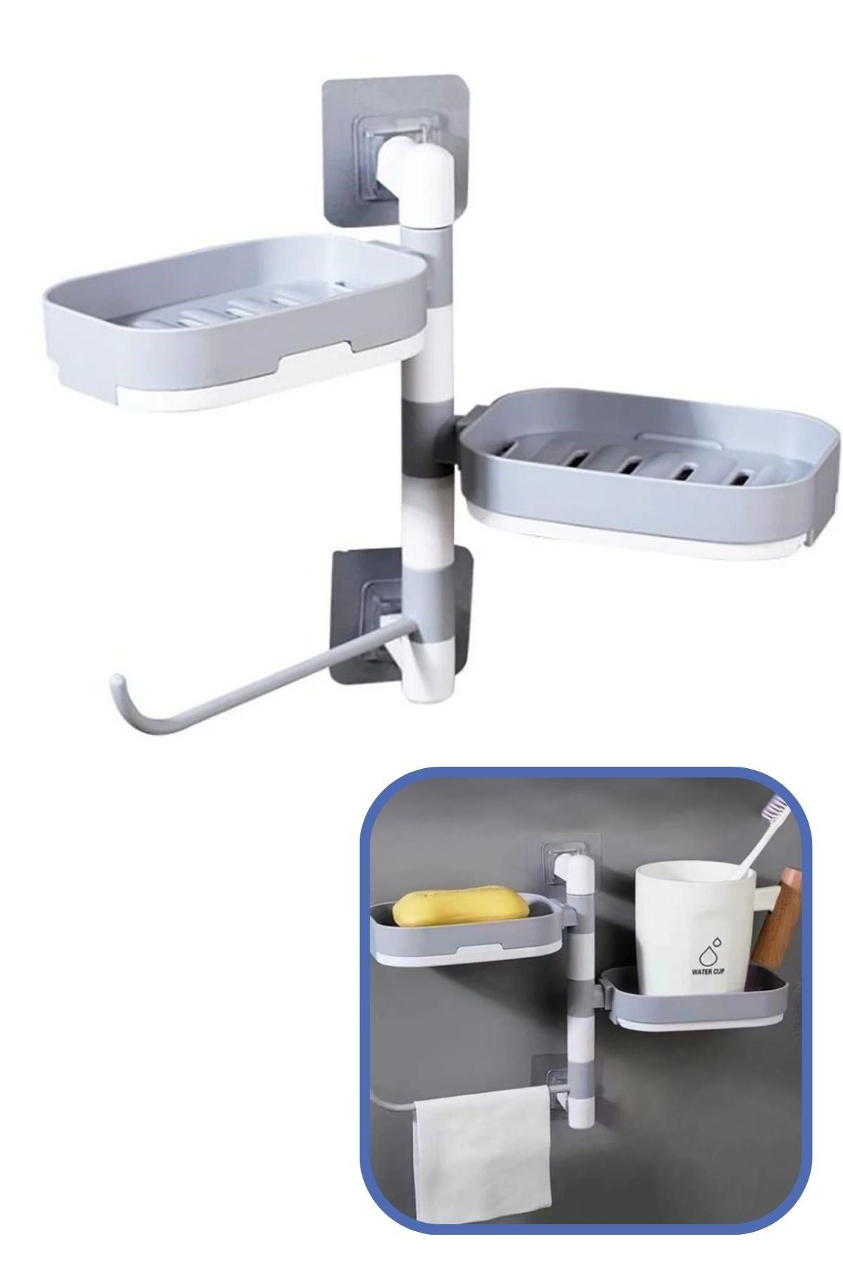 TBL Dekor® Çoklu Sabun Tutucu Fonksiyonel Banyo Sabunluk