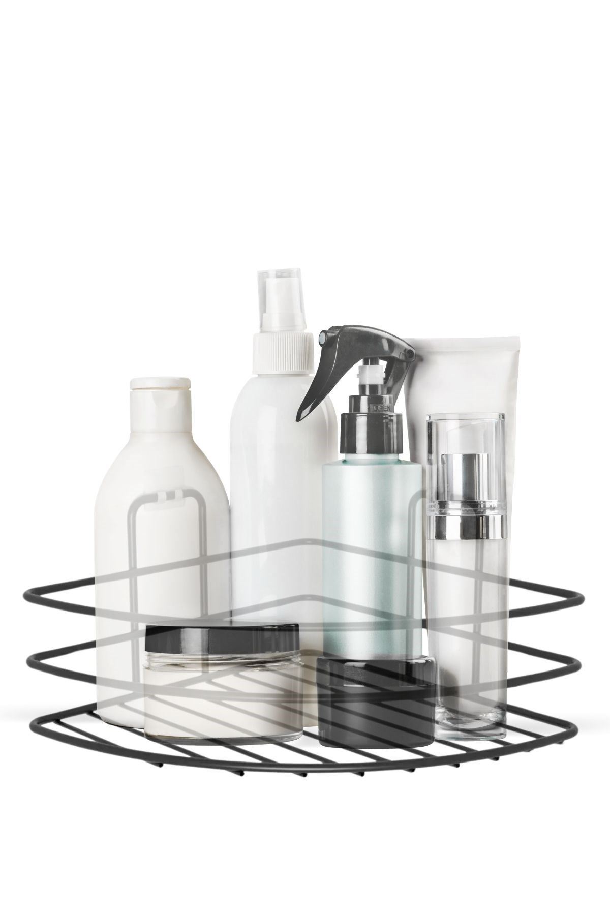 TBL Dekor® Kendiliğinden Yapışkanlı Montaj Gerektirmeyen Tek Katlı Banyo Askı Köşe Şampuanlık Siyah