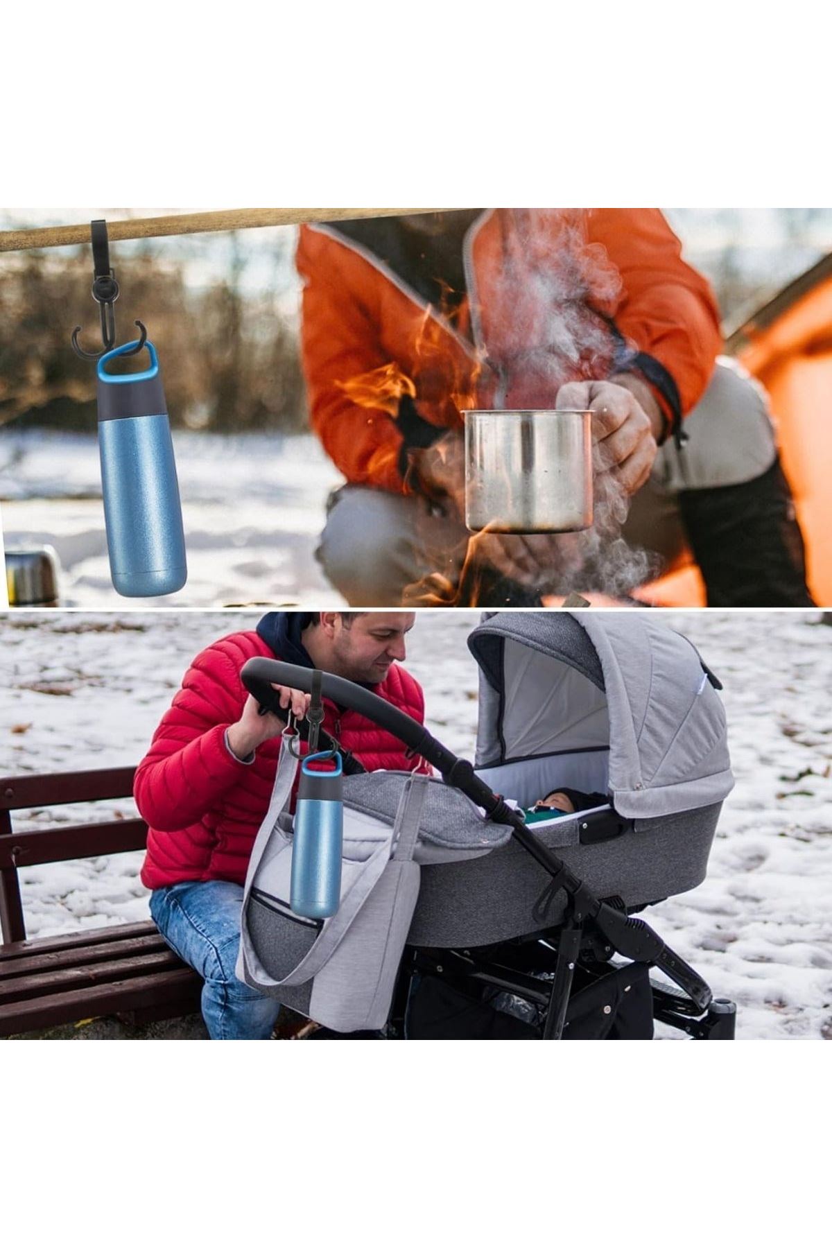 TBL Dekor® 2'li Bebek Arabası, Motor, Bisiklet Eşya Taşıma Aparatı Plastik Kanca